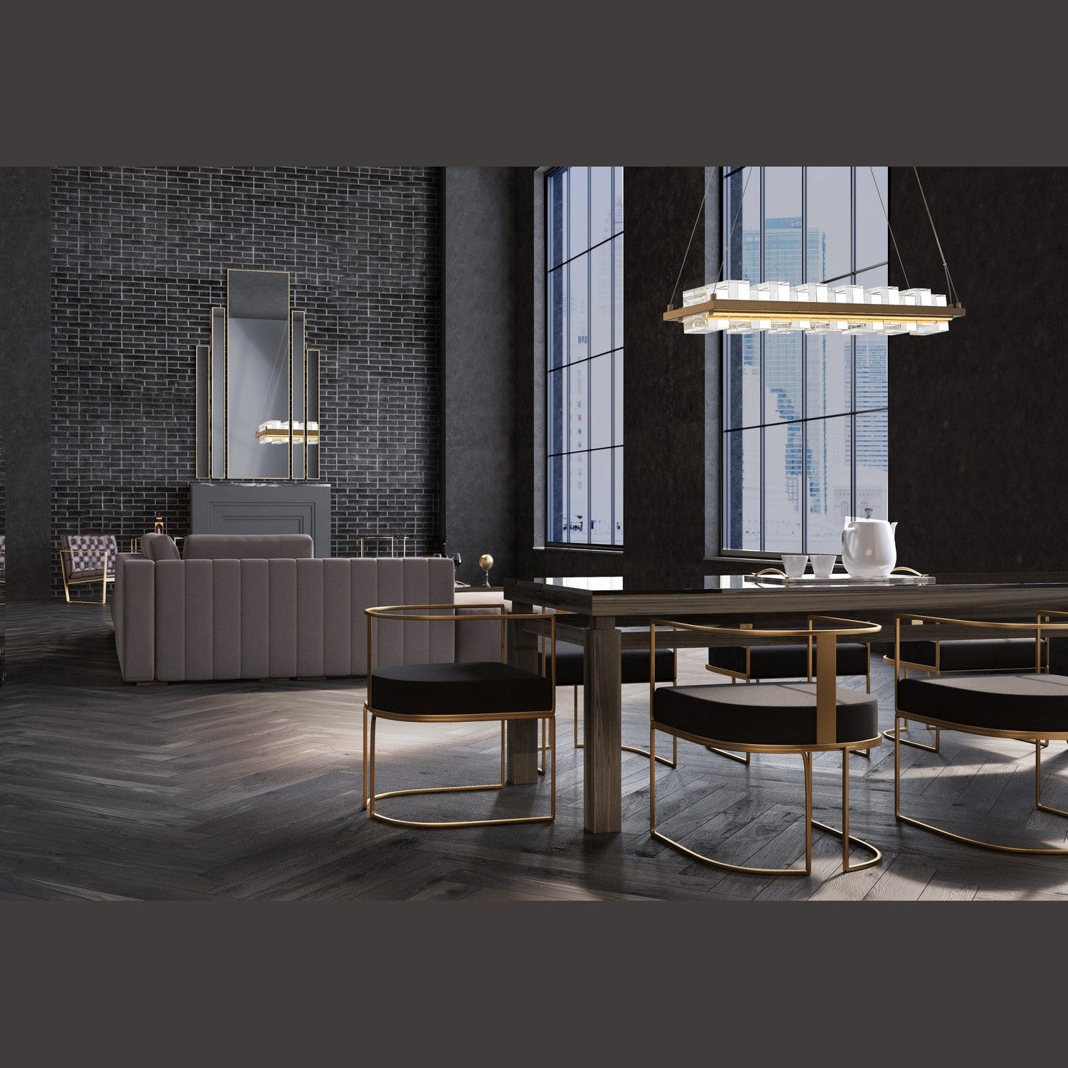 Eurofase - 45717-024 - LED Island Chandelier - Bruco - Gold