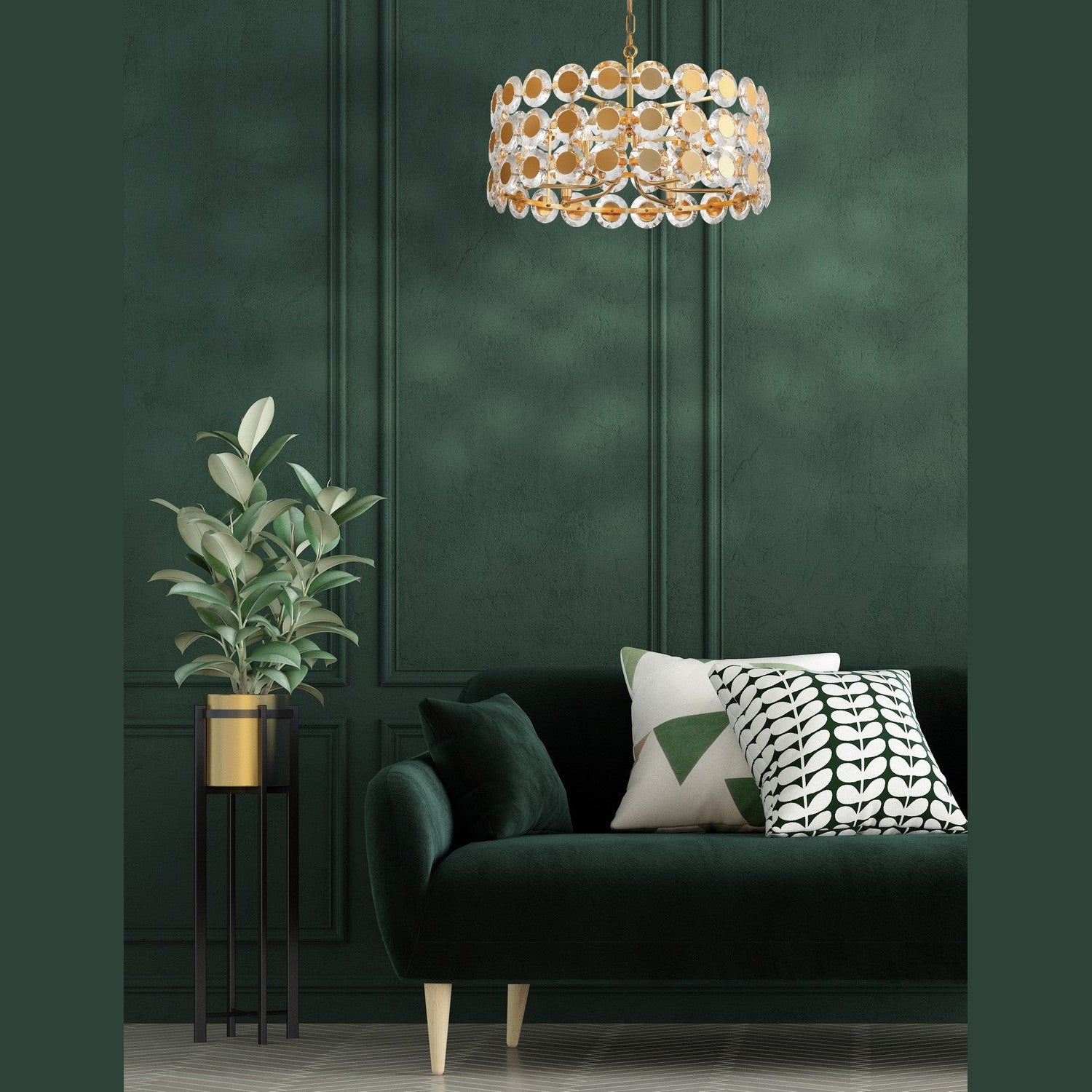 Eurofase - 44285-026 - Six Light Pendant - Perrene - Gold