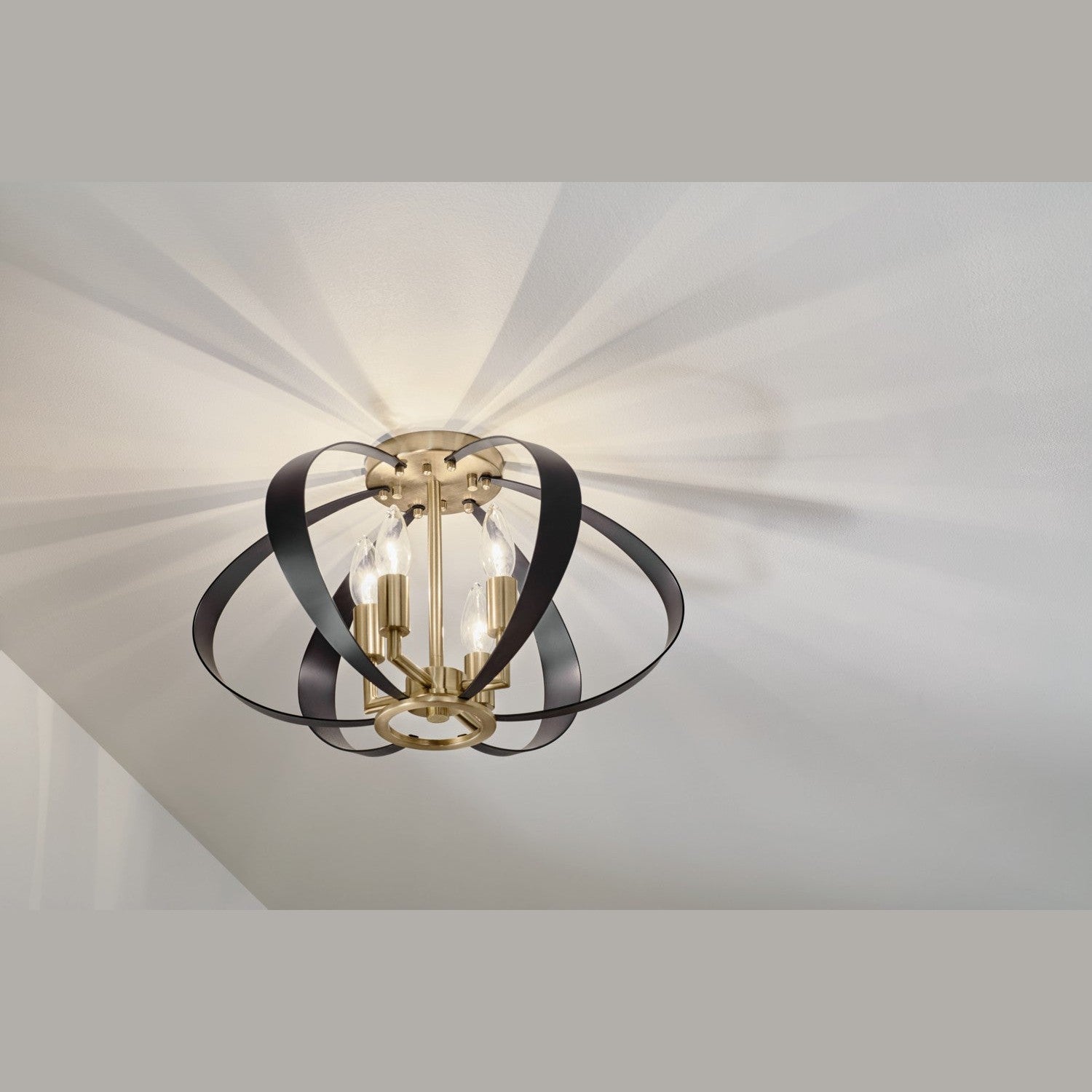 Kichler - 52588CPZ - Four Light Flush Mount - Cecil - Champagne Bronze