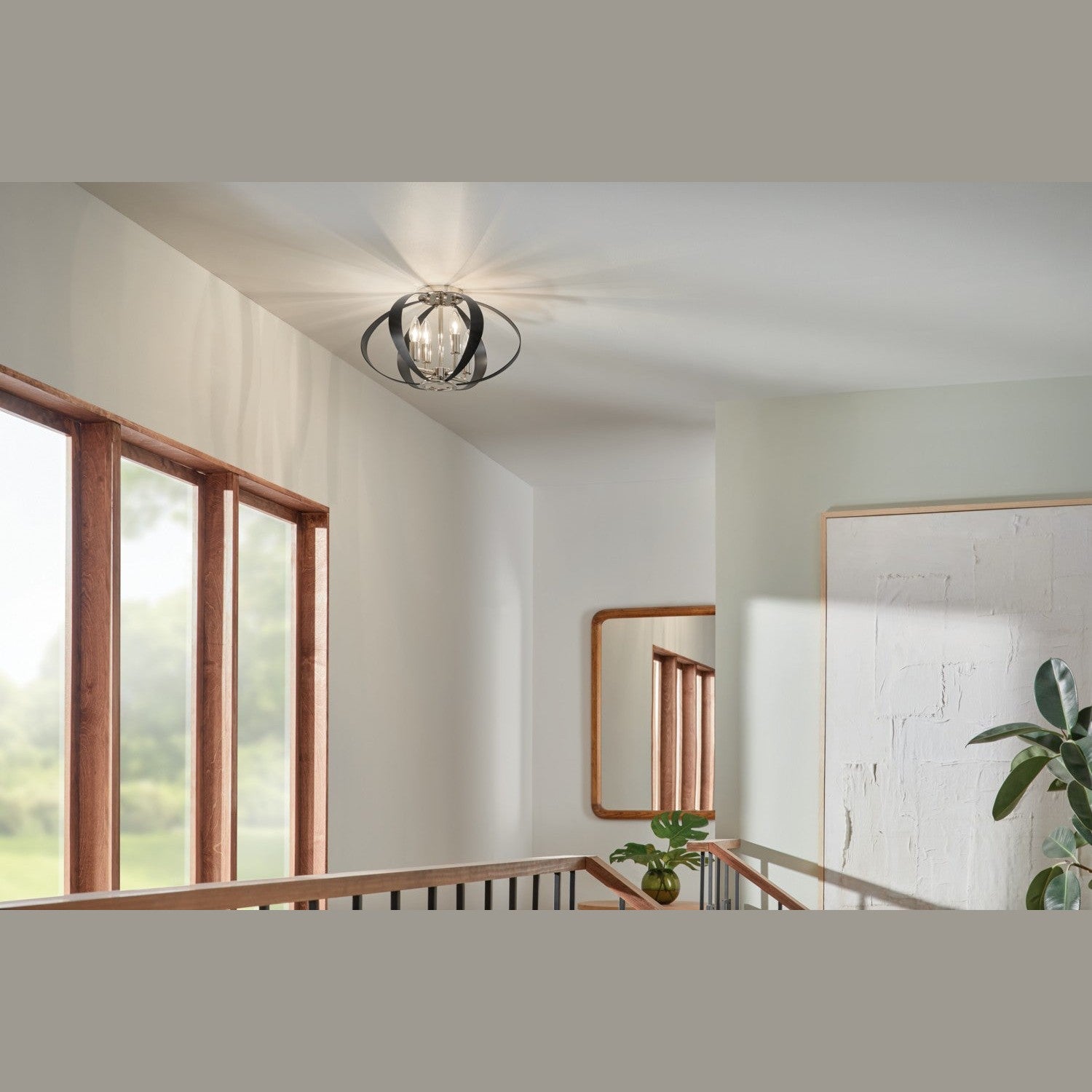 Kichler - 52588PN - Four Light Flush Mount - Cecil - Polished Nickel