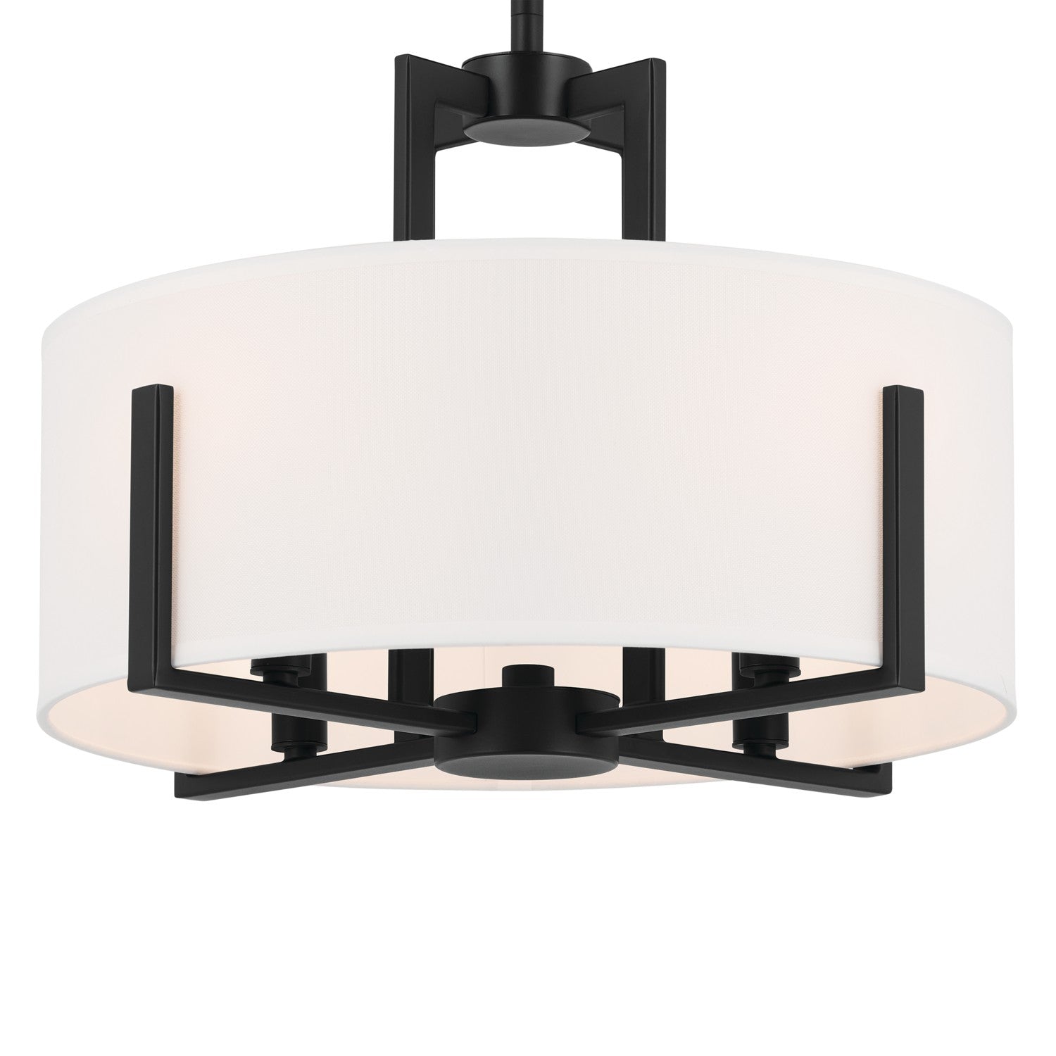 Kichler - 52591BK - Four Light Pendant/Semi Flush - Malen - Black