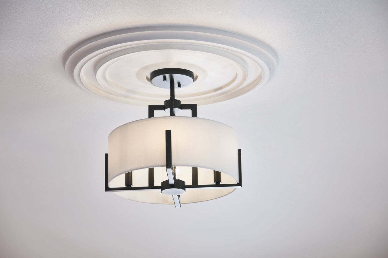 Kichler - 52591BK - Four Light Pendant/Semi Flush - Malen - Black