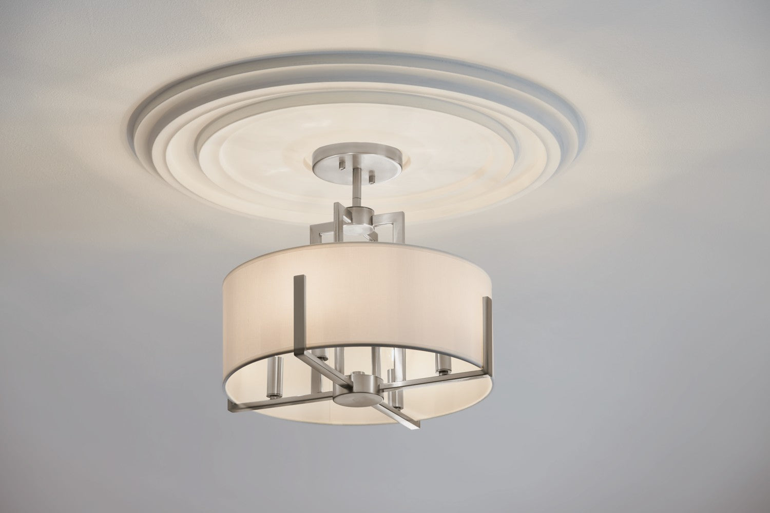 Kichler - 52591CLP - Four Light Pendant/Semi Flush - Malen - Classic Pewter