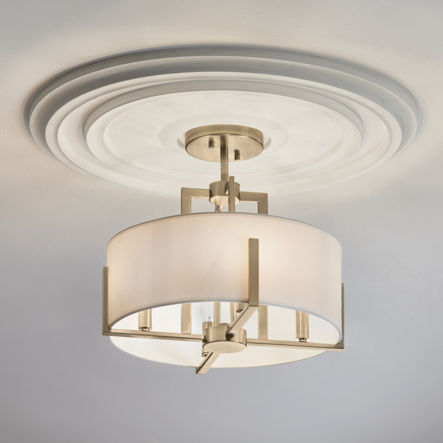 Kichler - 52591CPZ - Four Light Pendant/Semi Flush - Malen - Champagne Bronze