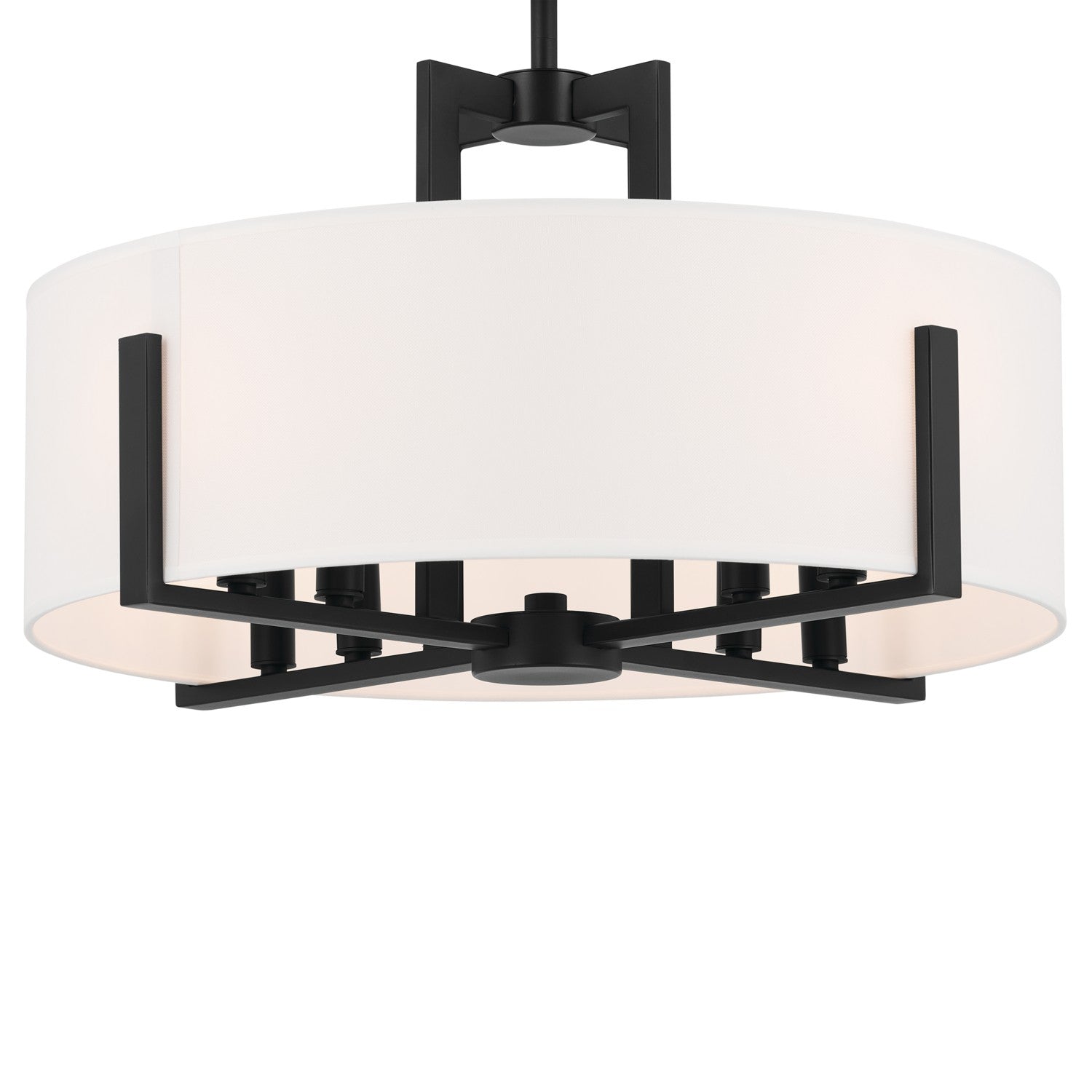 Kichler - 52592BK - Eight Light Pendant/Semi Flush - Malen - Black