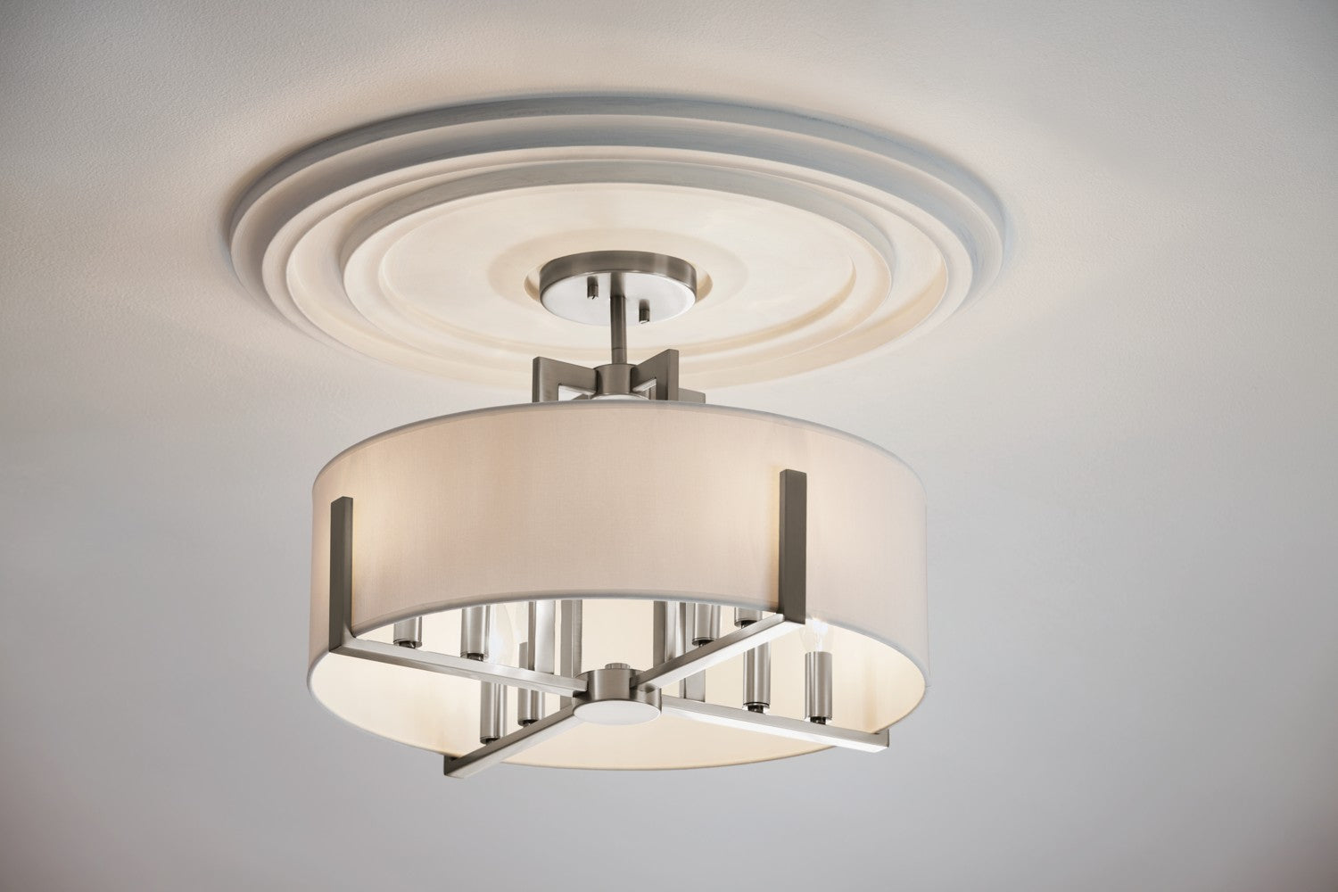 Kichler - 52592CLP - Eight Light Pendant/Semi Flush - Malen - Classic Pewter