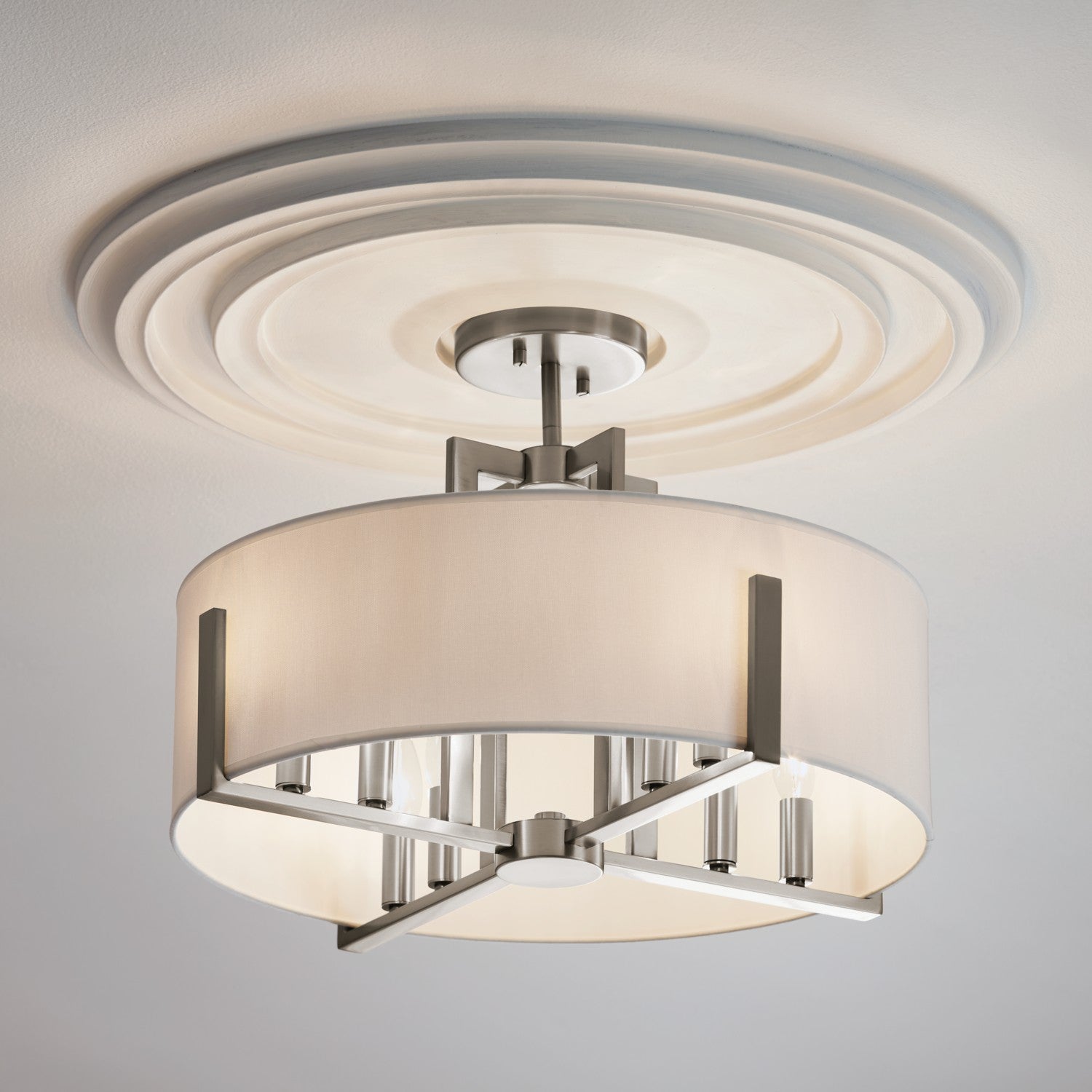 Kichler - 52592CLP - Eight Light Pendant/Semi Flush - Malen - Classic Pewter