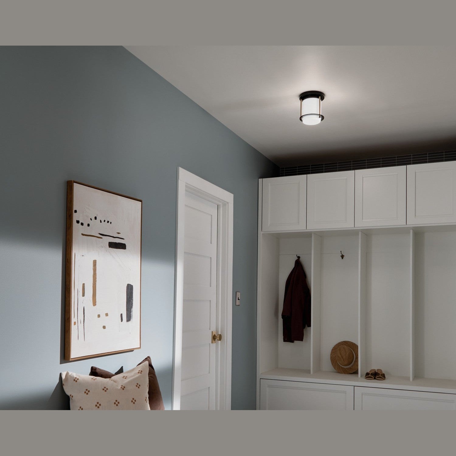 Kichler - 52596BKCPZ - One Light Flush Mount - Brit - Black