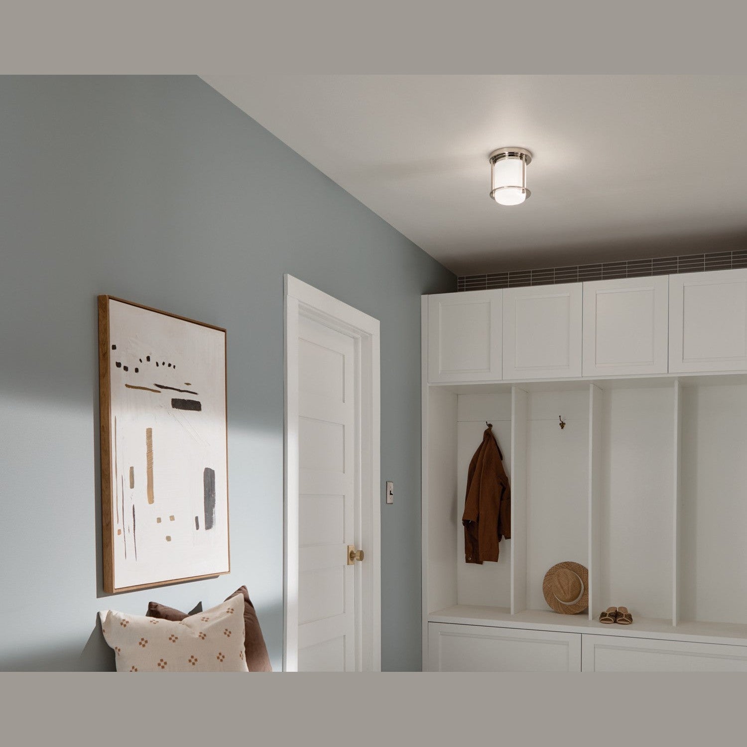 Kichler - 52596PN - One Light Flush Mount - Brit - Polished Nickel
