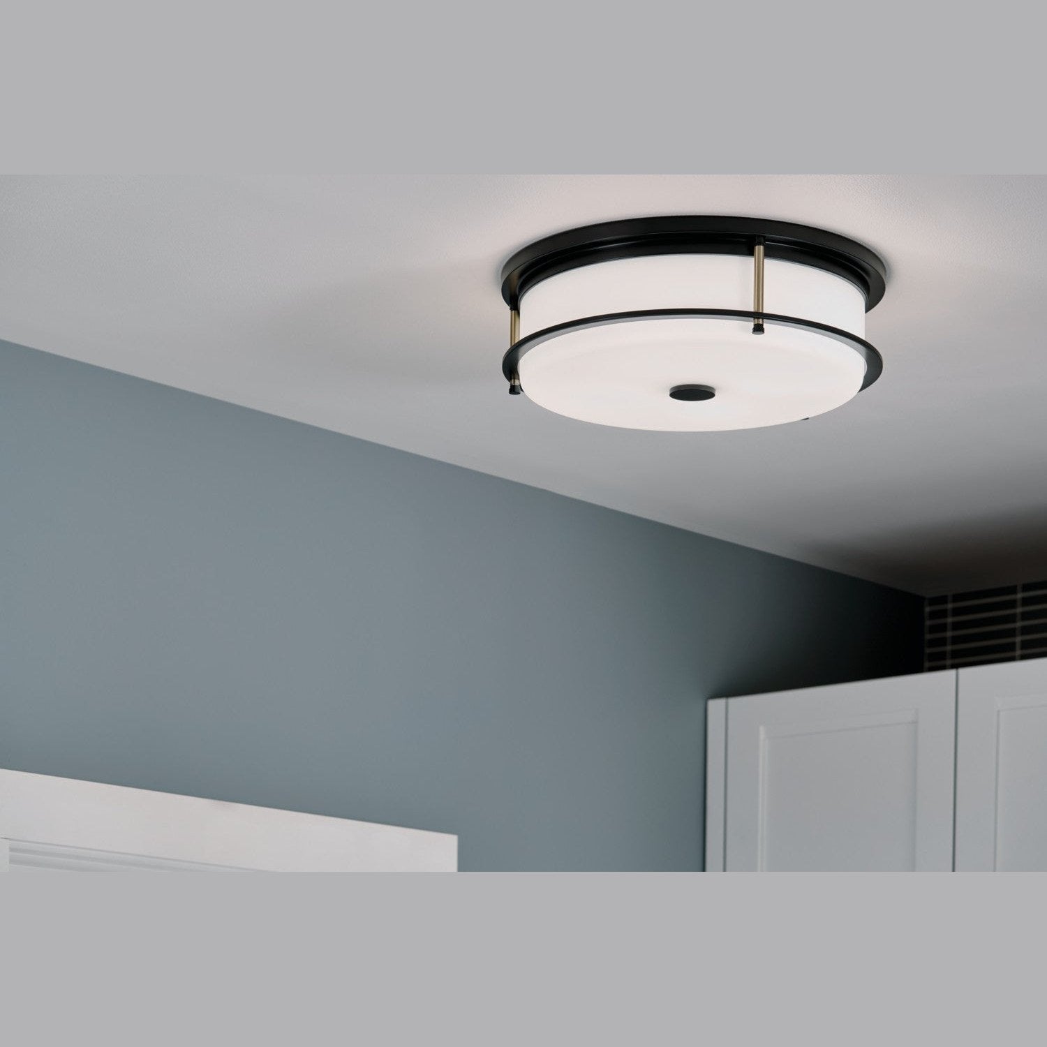 Kichler - 52597BKCPZ - Four Light Flush Mount - Brit - Black