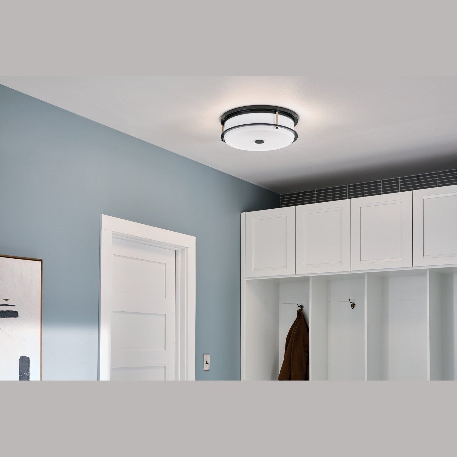 Kichler - 52597BKCPZ - Four Light Flush Mount - Brit - Black