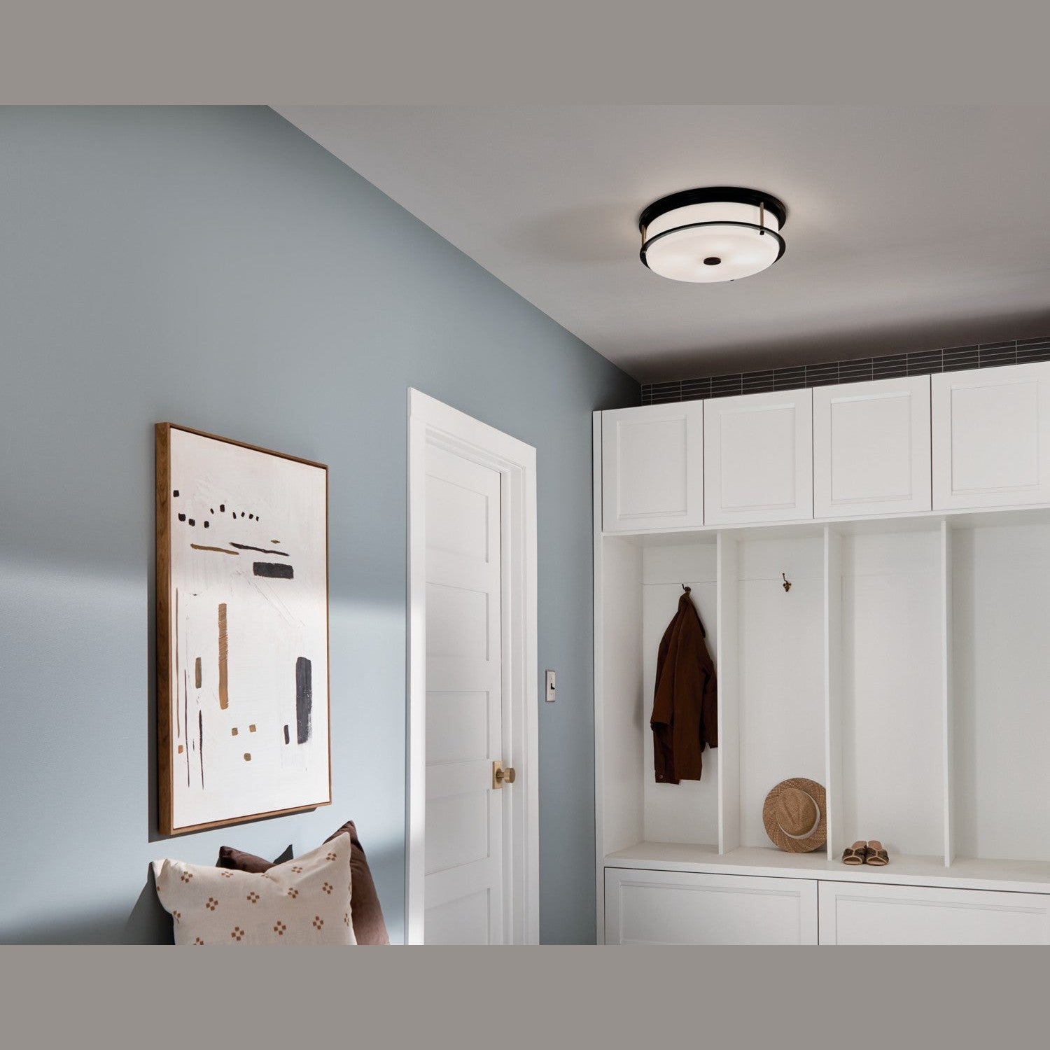 Kichler - 52597BKCPZ - Four Light Flush Mount - Brit - Black