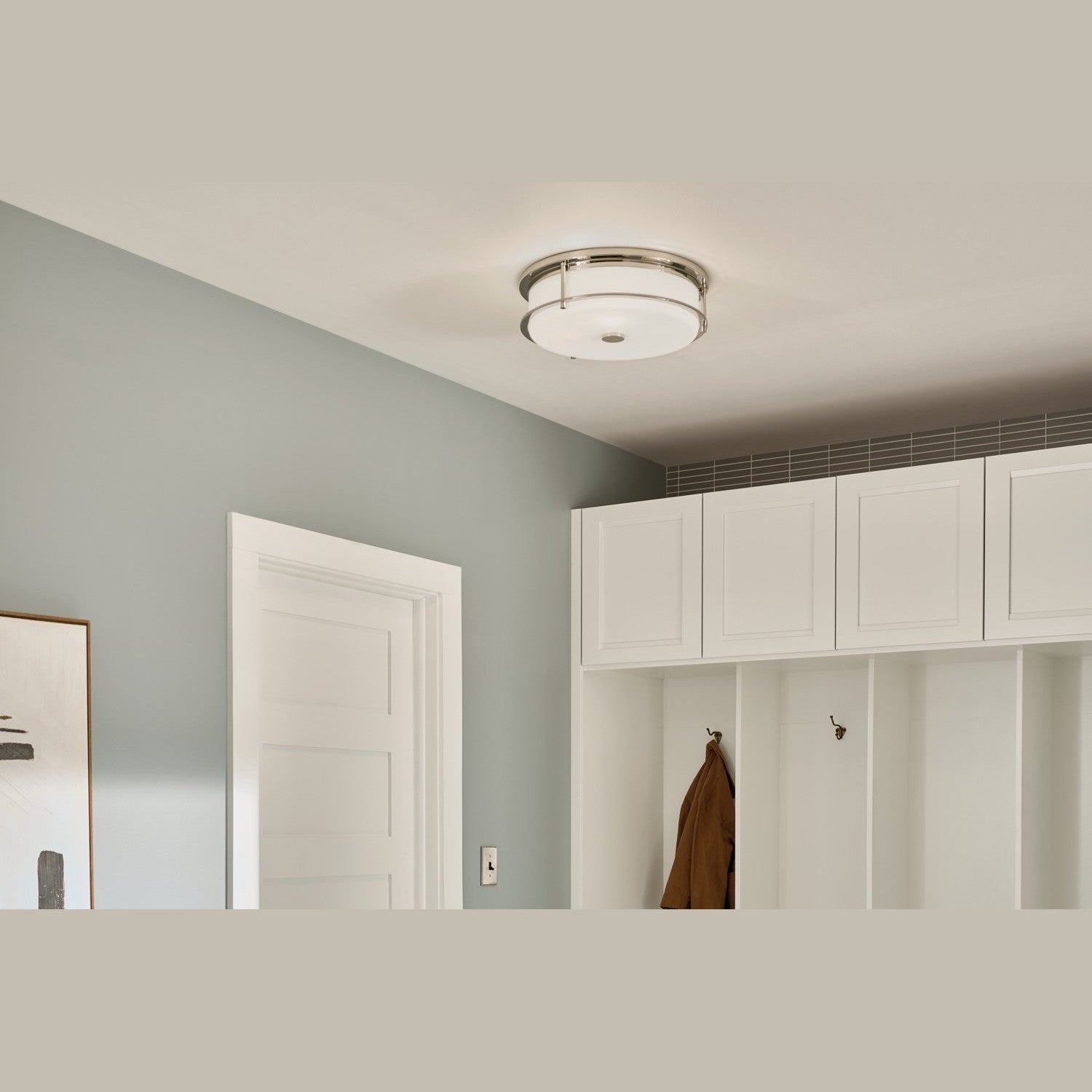 Kichler - 52597PN - Four Light Flush Mount - Brit - Polished Nickel