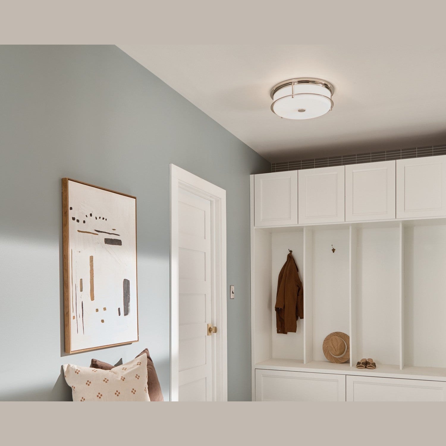 Kichler - 52597PN - Four Light Flush Mount - Brit - Polished Nickel