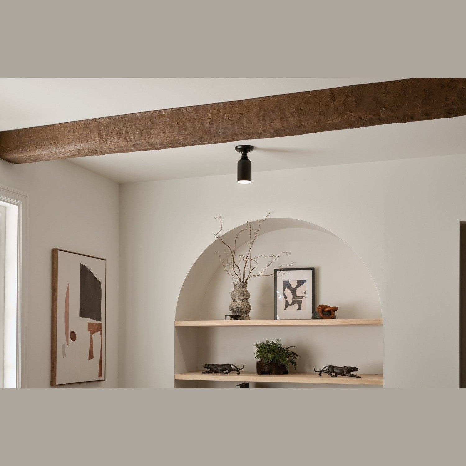 Kichler - 52598BK - One Light Semi Flush Mount - Sisu - Black