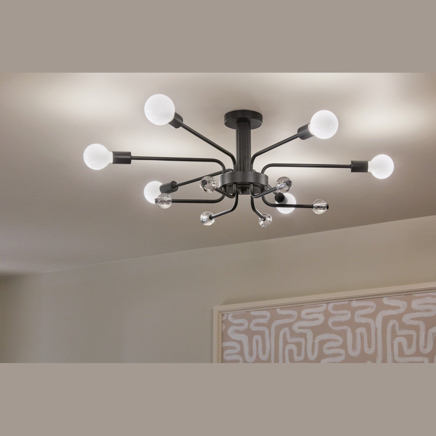 Kichler - 52602BK - Six Light Semi Flush Mount - Ocala - Black