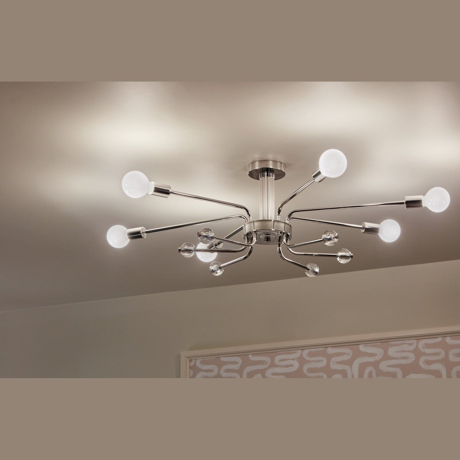 Kichler - 52602PN - Six Light Semi Flush Mount - Ocala - Polished Nickel