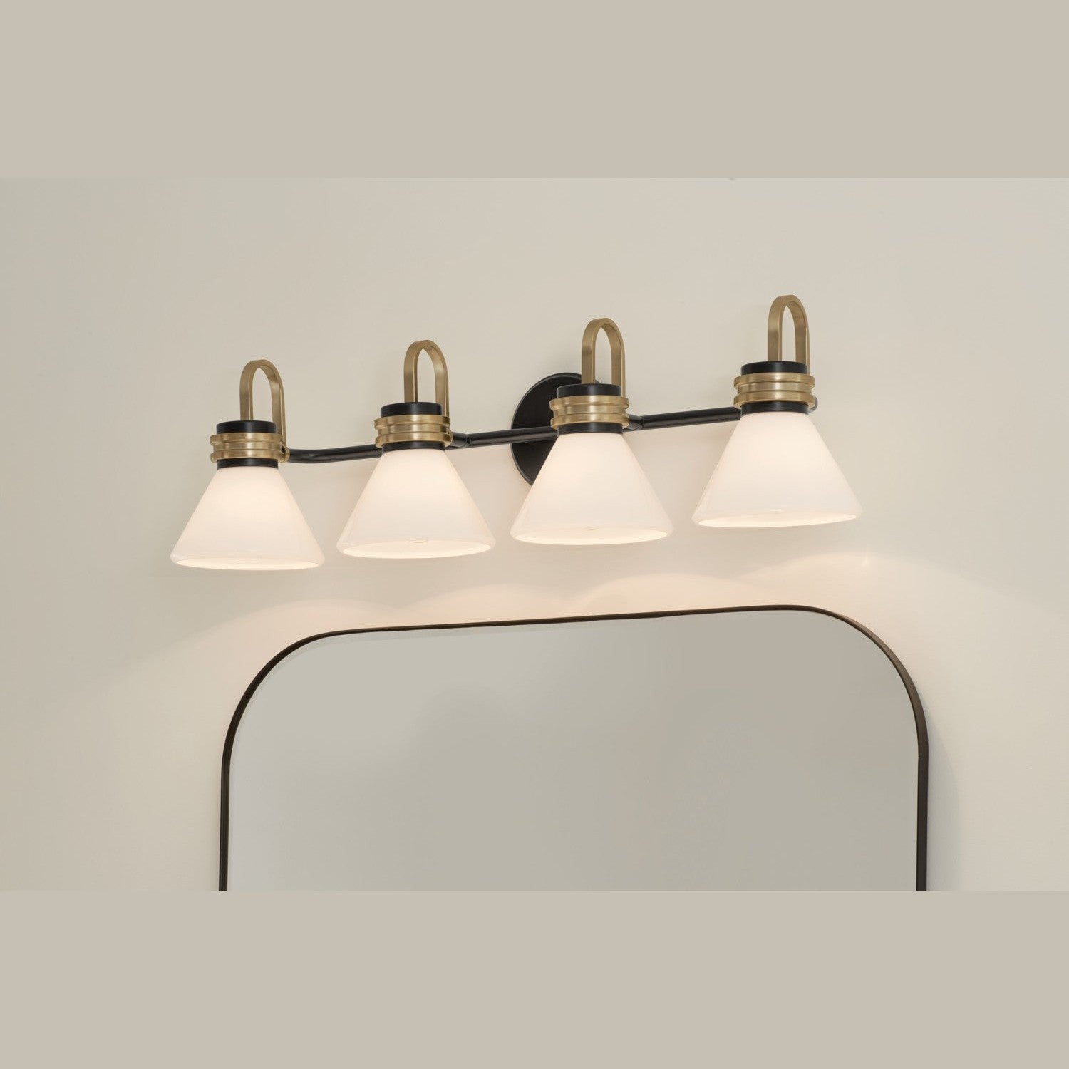 Kichler - 55156BK - Four Light Bath - Farum - Black