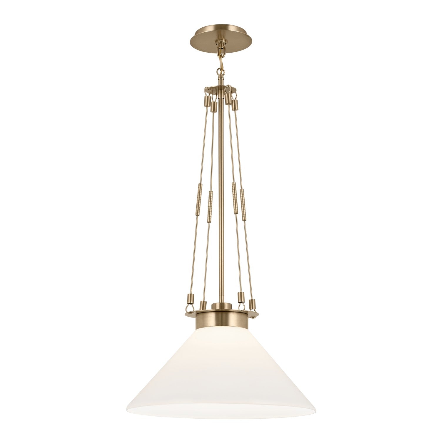 Kichler - 52581CPZ - One Light Pendant - Albers - Champagne Bronze