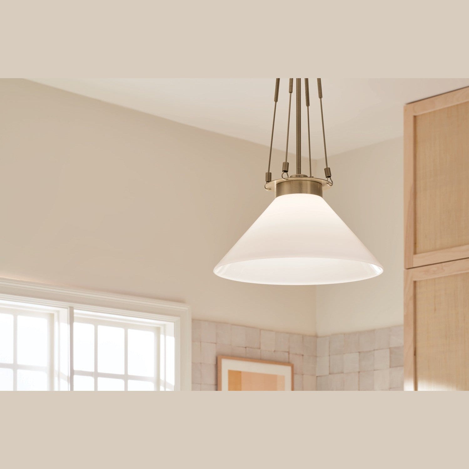 Kichler - 52581CPZ - One Light Pendant - Albers - Champagne Bronze