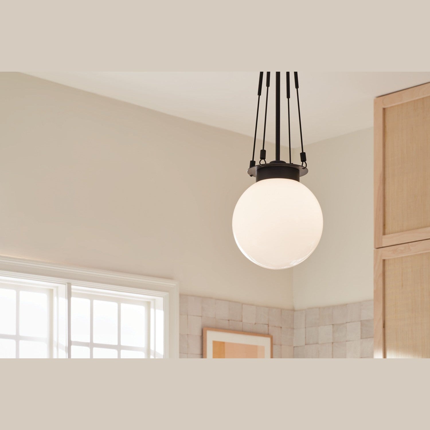 Kichler - 52582BK - One Light Pendant - Albers - Black