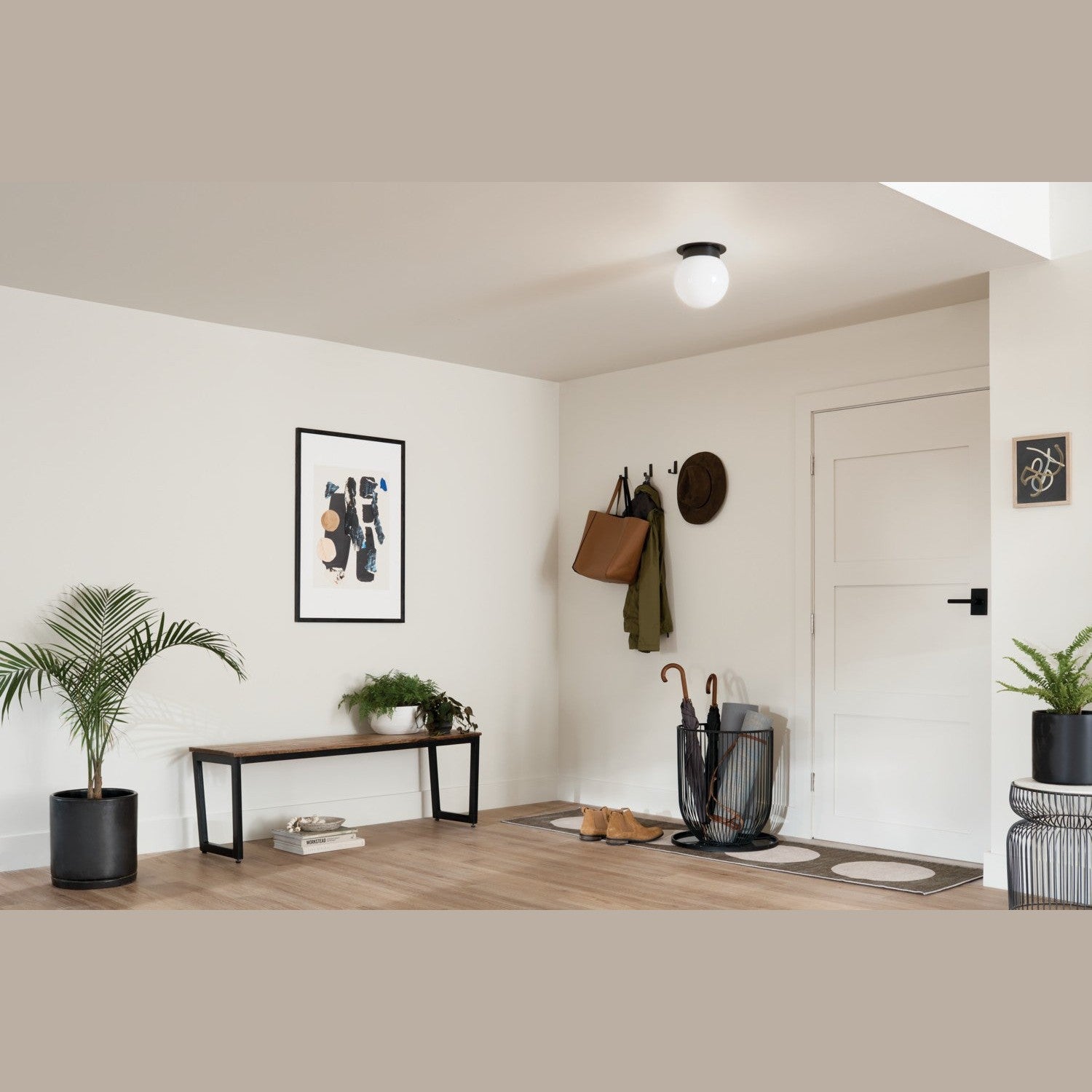 Kichler - 52586BK - One Light Flush Mount - Albers - Black