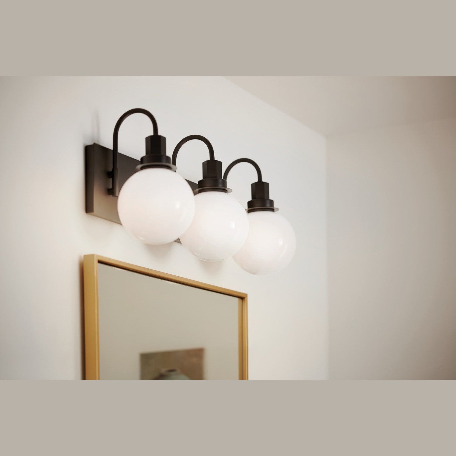 Kichler - 55151BK - Three Light Bath - Hex - Black