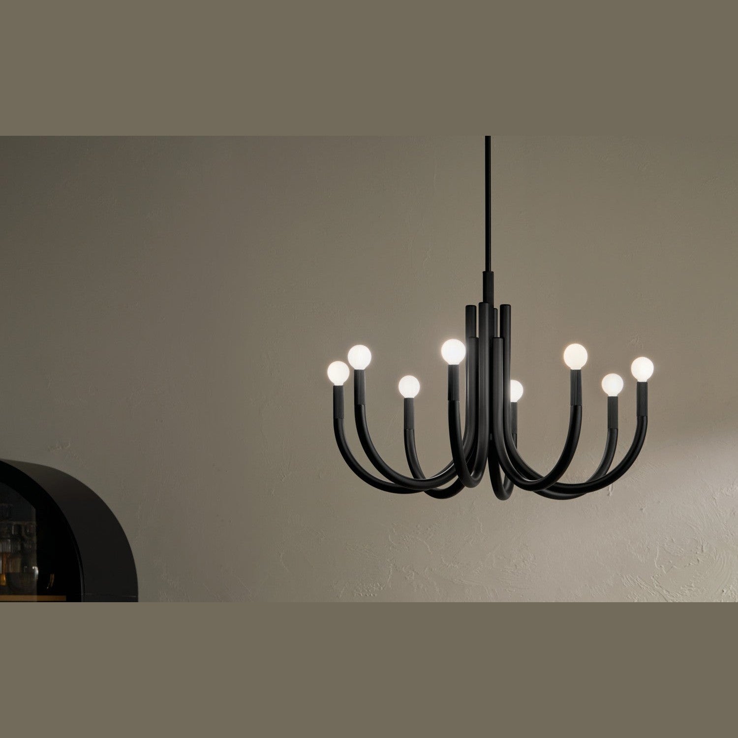 Kichler - 52550BK - Eight Light Chandelier - Odensa - Black