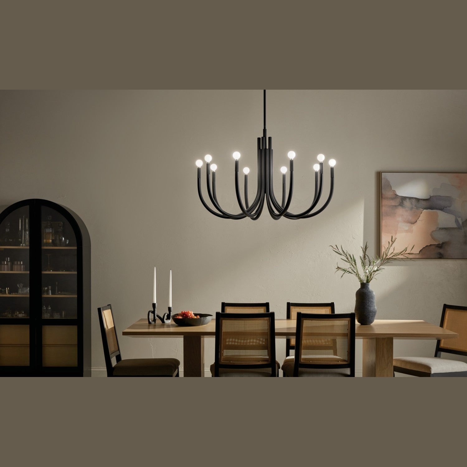 Kichler - 52551BK - Ten Light Chandelier - Odensa - Black
