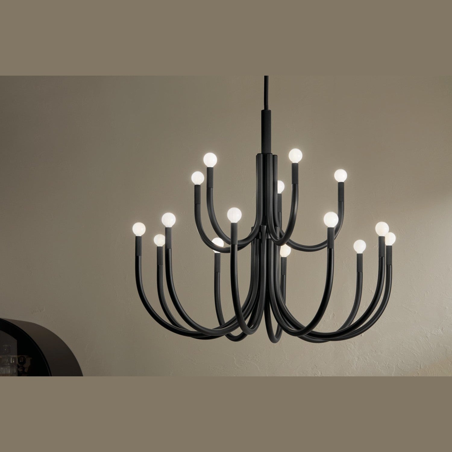 Kichler - 52552BK - 15 Light Chandelier - Odensa - Black