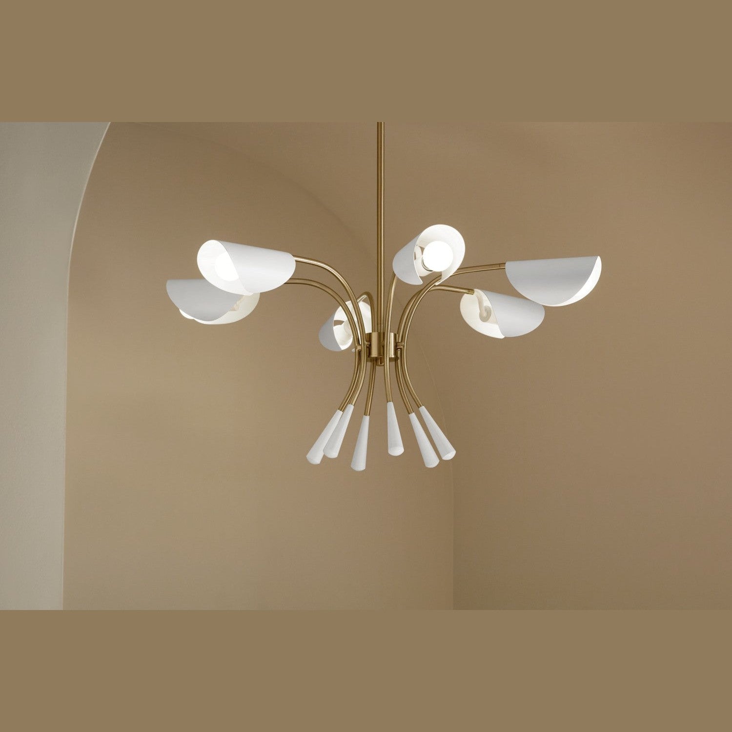 Kichler - 52559CPZWH - Six Light Chandelier - Arcus - Champagne Bronze