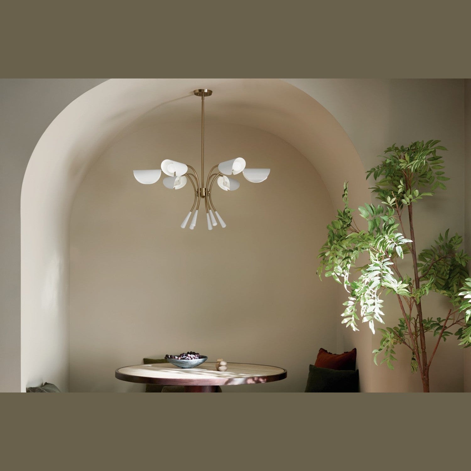 Kichler - 52559CPZWH - Six Light Chandelier - Arcus - Champagne Bronze