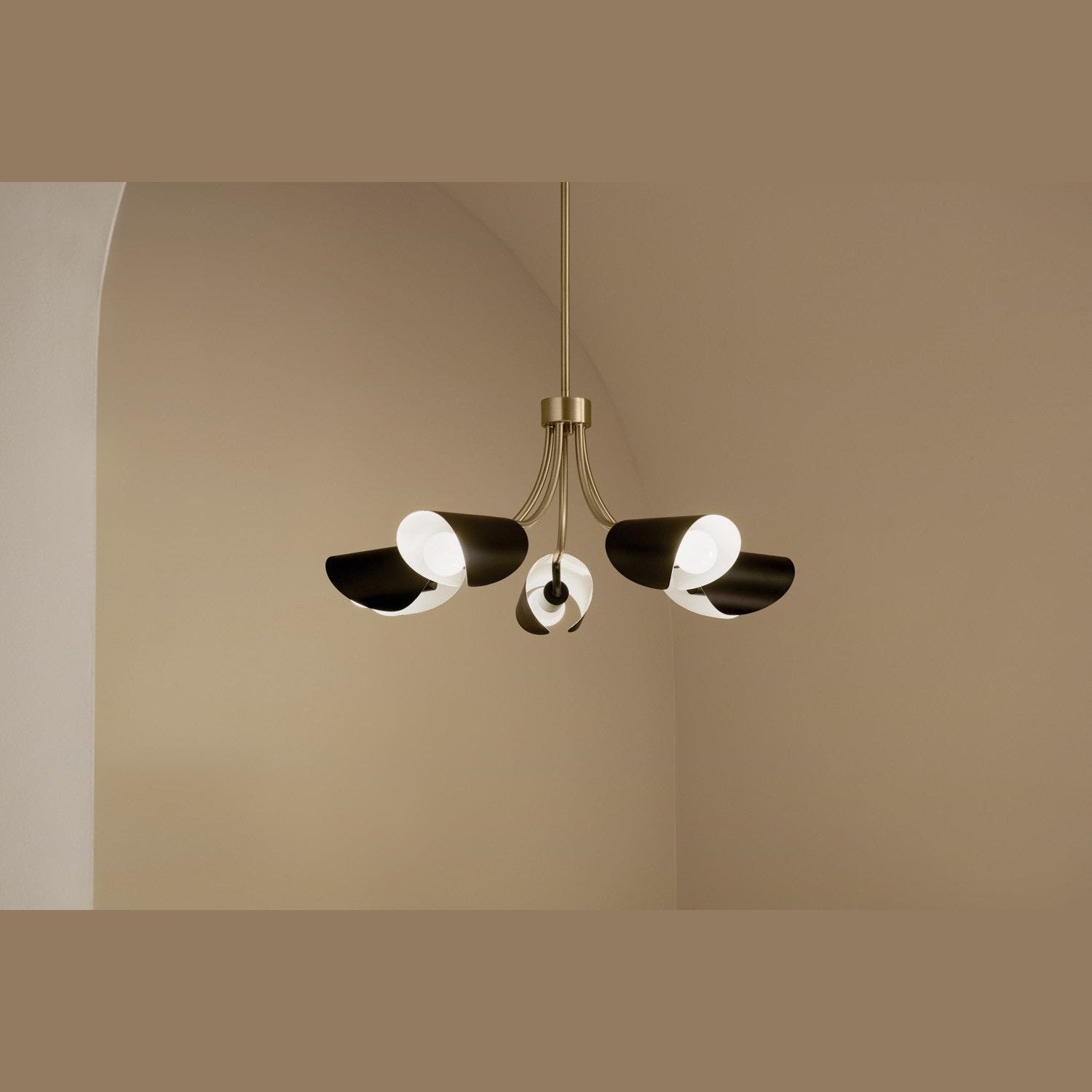 Kichler - 52558CPZBK - Five Light Chandelier/Semi Flush - Arcus - Champagne Bronze