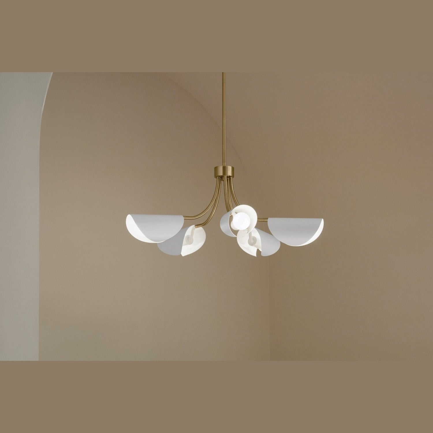 Kichler - 52558CPZWH - Five Light Chandelier/Semi Flush - Arcus - Champagne Bronze