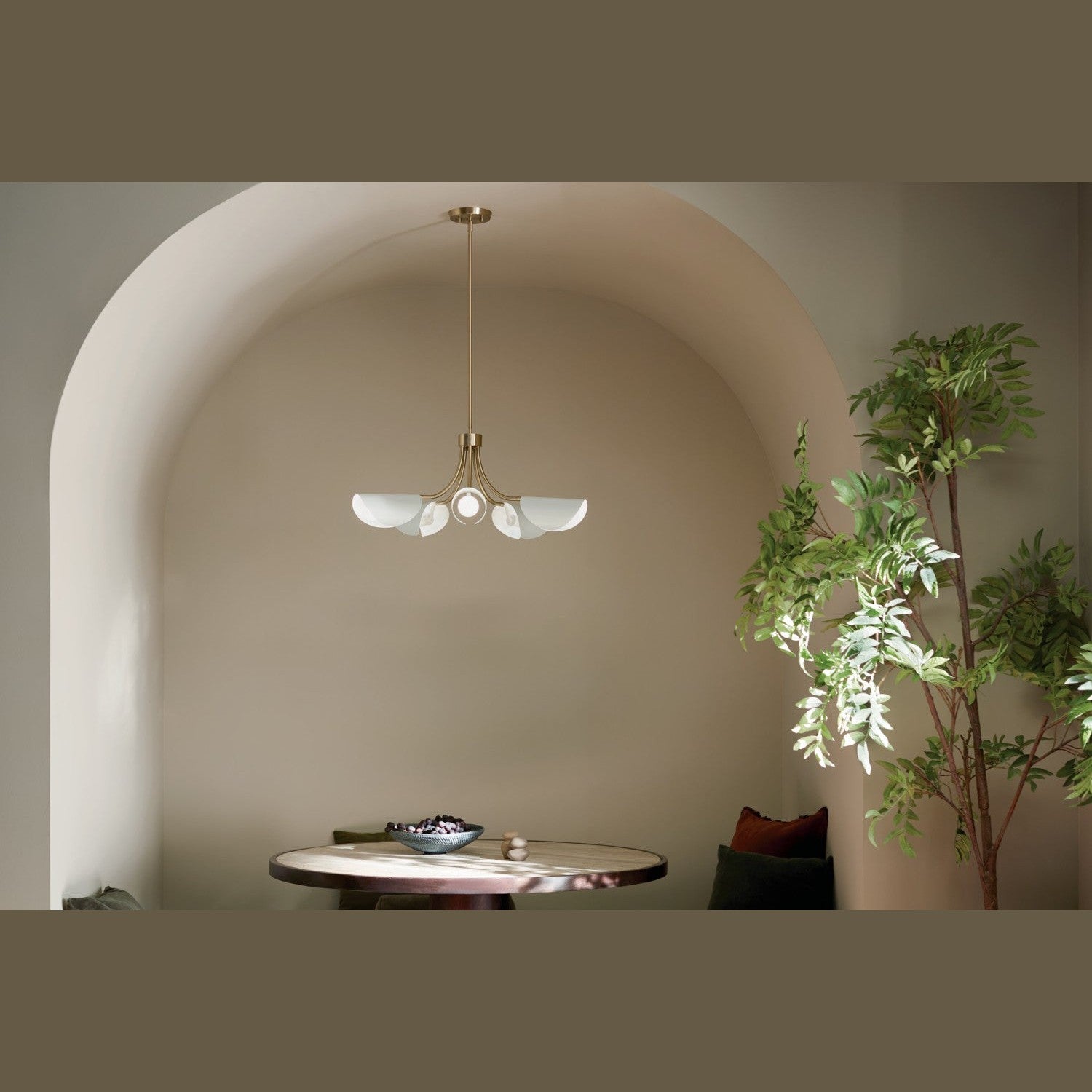 Kichler - 52558CPZWH - Five Light Chandelier/Semi Flush - Arcus - Champagne Bronze