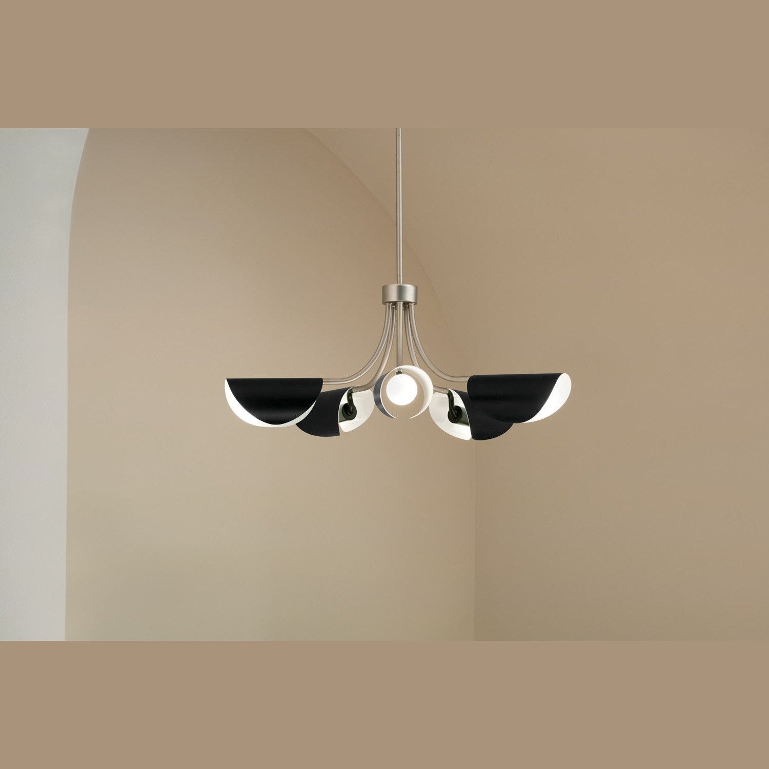 Kichler - 52558SN - Five Light Chandelier/Semi Flush - Arcus - Satin Nickel