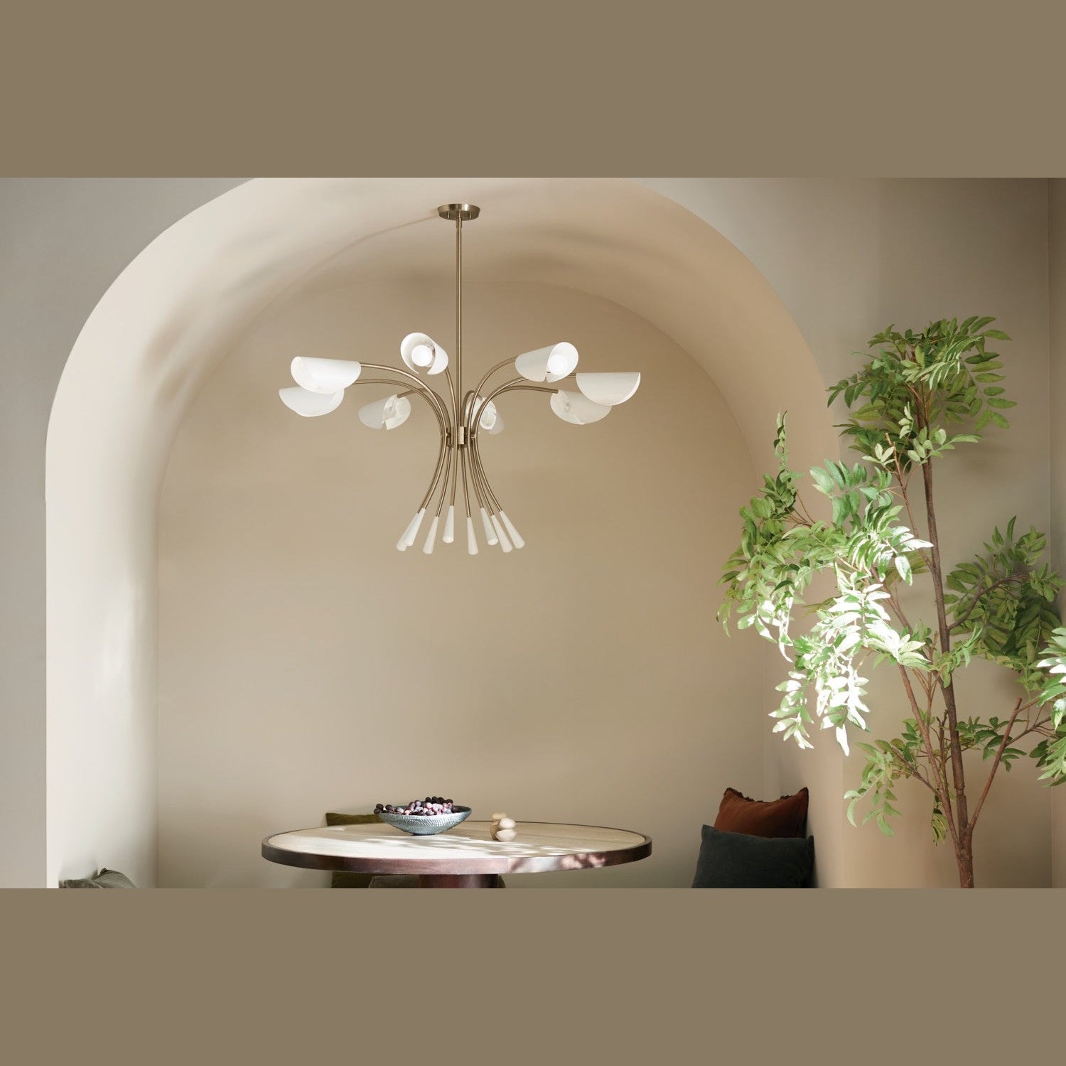 Kichler - 52560CPZWH - Eight Light Chandelier - Arcus - Champagne Bronze