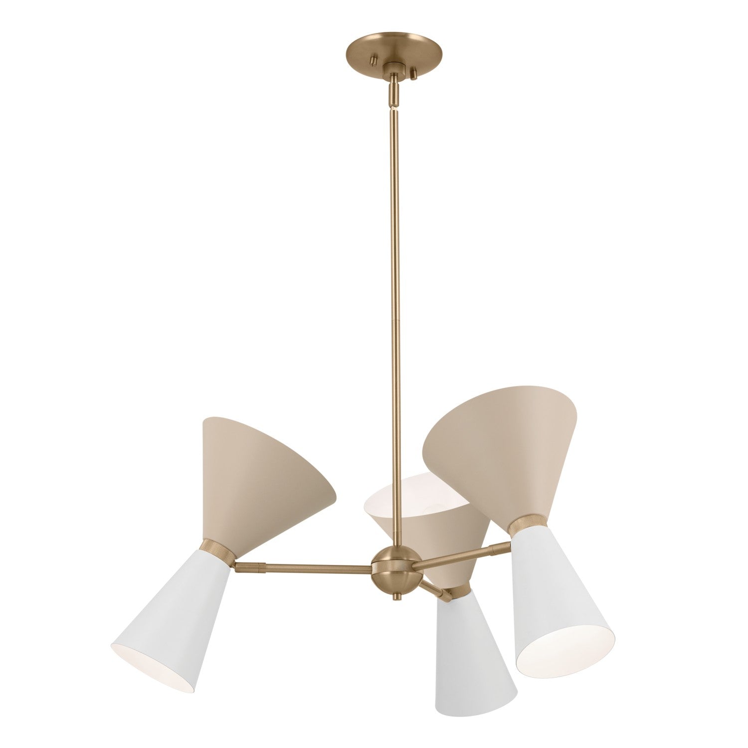 Kichler - 52565CPZGRG - Six Light Chandelier - Phix - Champagne Bronze