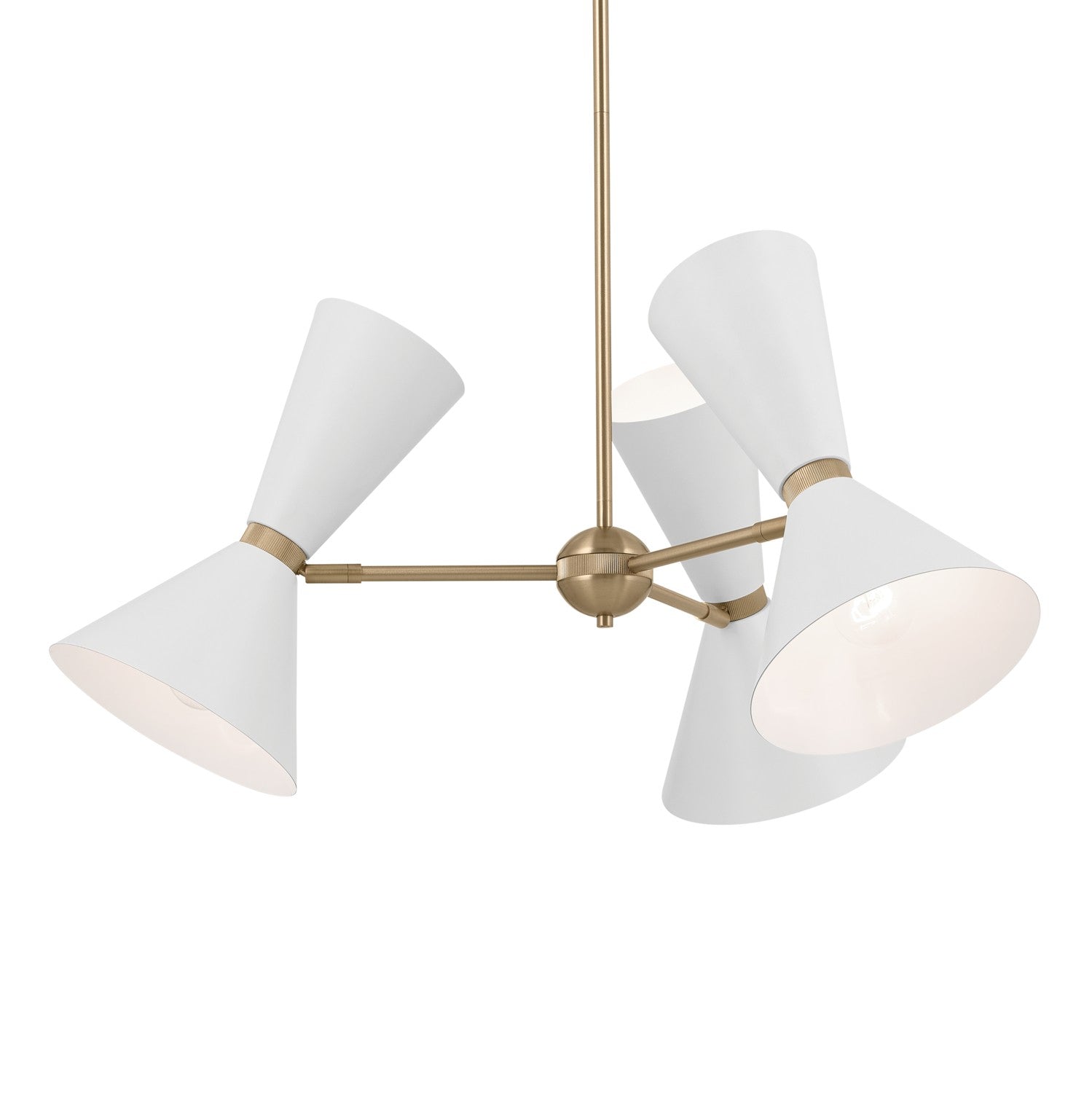 Kichler - 52565CPZWH - Six Light Chandelier - Phix - Champagne Bronze