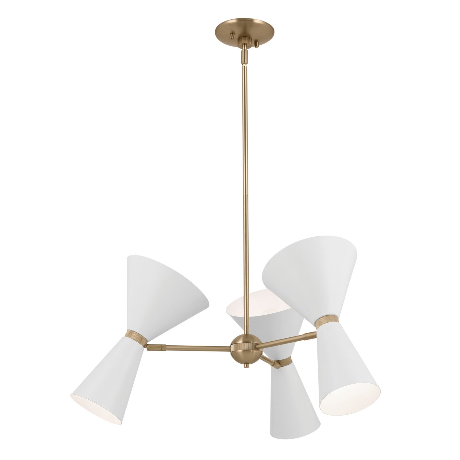 Kichler - 52565CPZWH - Six Light Chandelier - Phix - Champagne Bronze