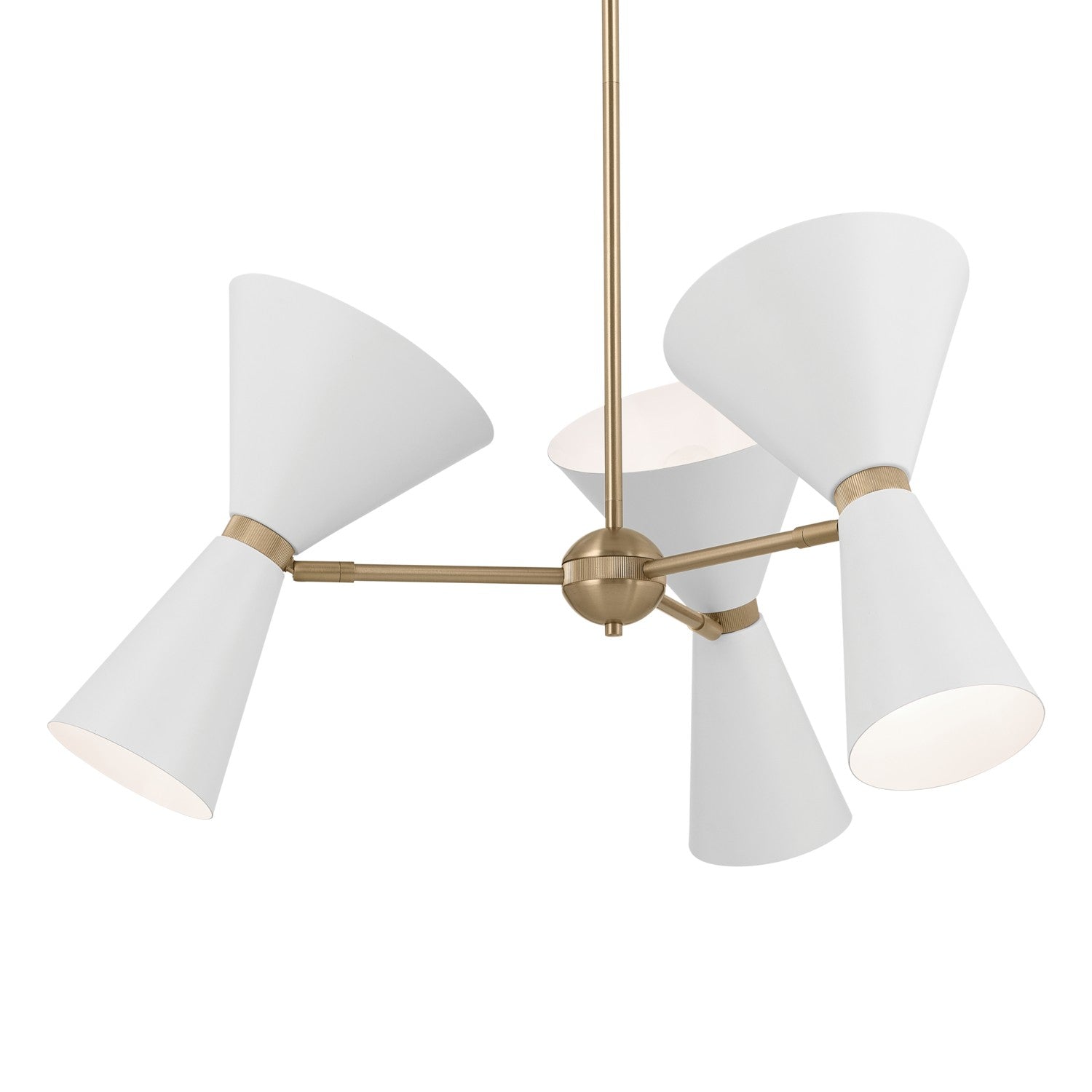 Kichler - 52565CPZWH - Six Light Chandelier - Phix - Champagne Bronze