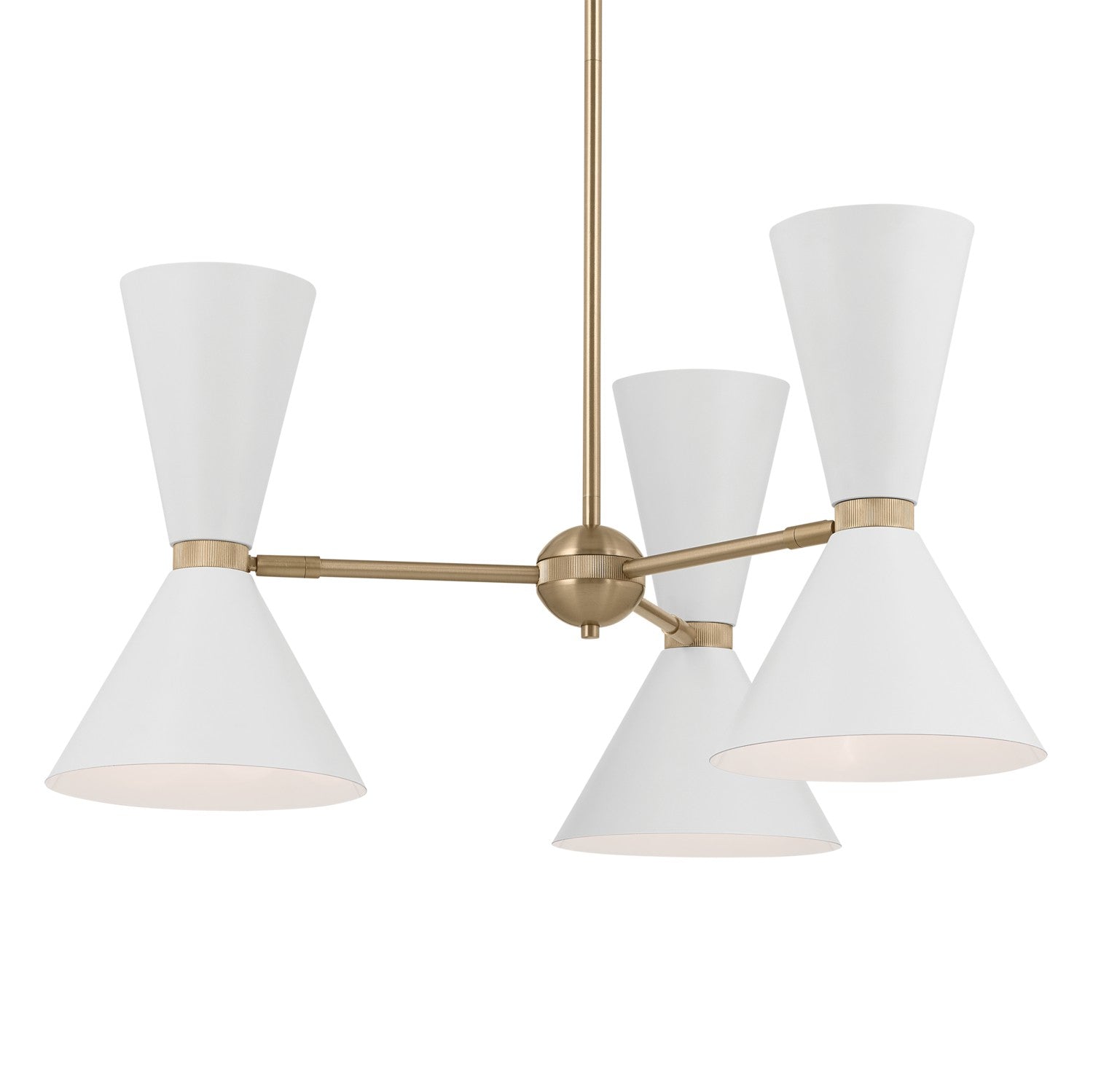 Kichler - 52565CPZWH - Six Light Chandelier - Phix - Champagne Bronze