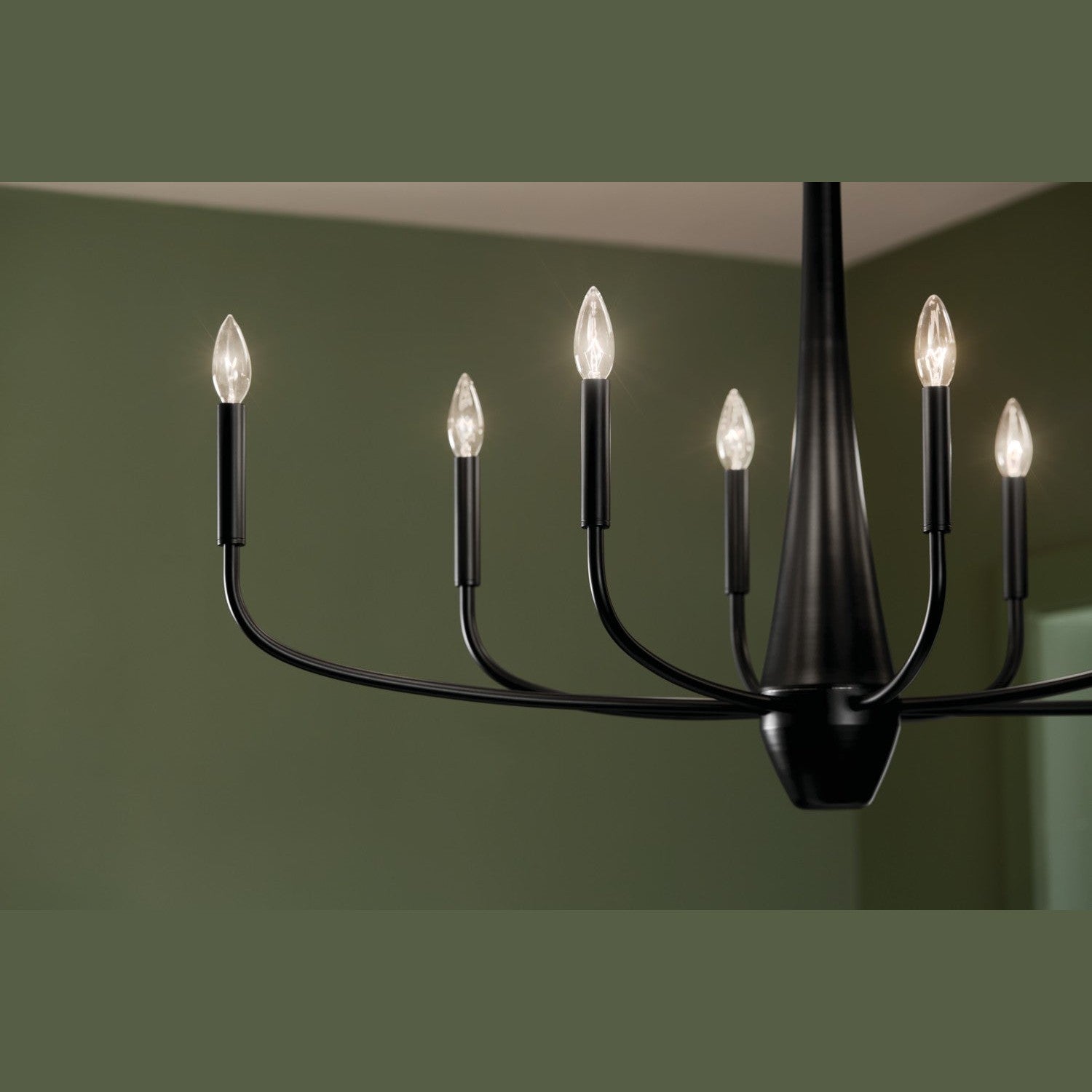 Kichler - 52528BK - Eight Light Chandelier - Deela - Black