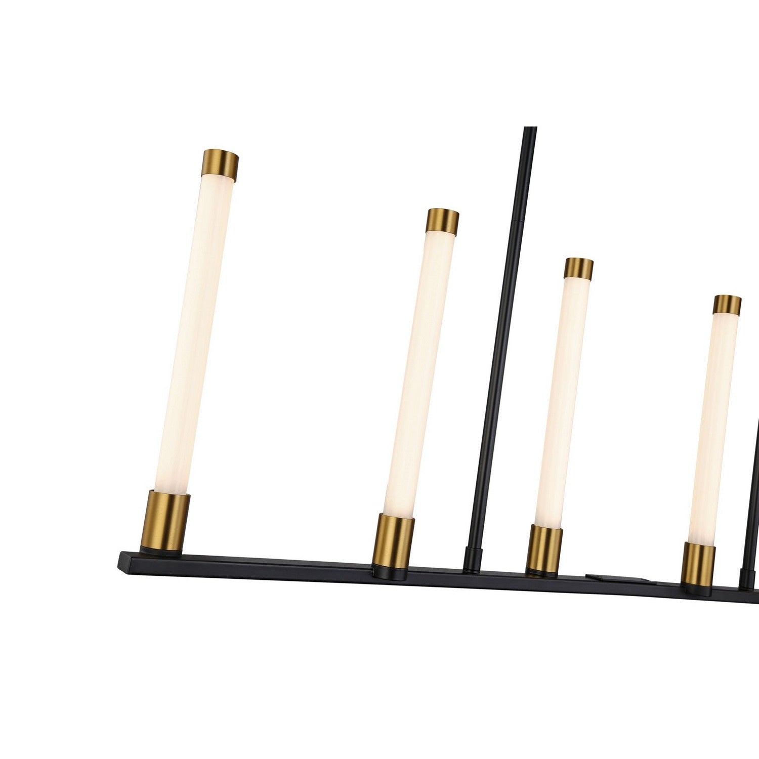 Artcraft - SC13086BB - LED Island Pendant - Infiniti - Matte Black & Brass