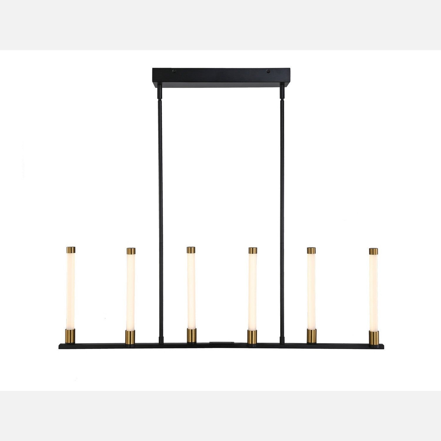 Artcraft - SC13086BB - LED Island Pendant - Infiniti - Matte Black & Brass