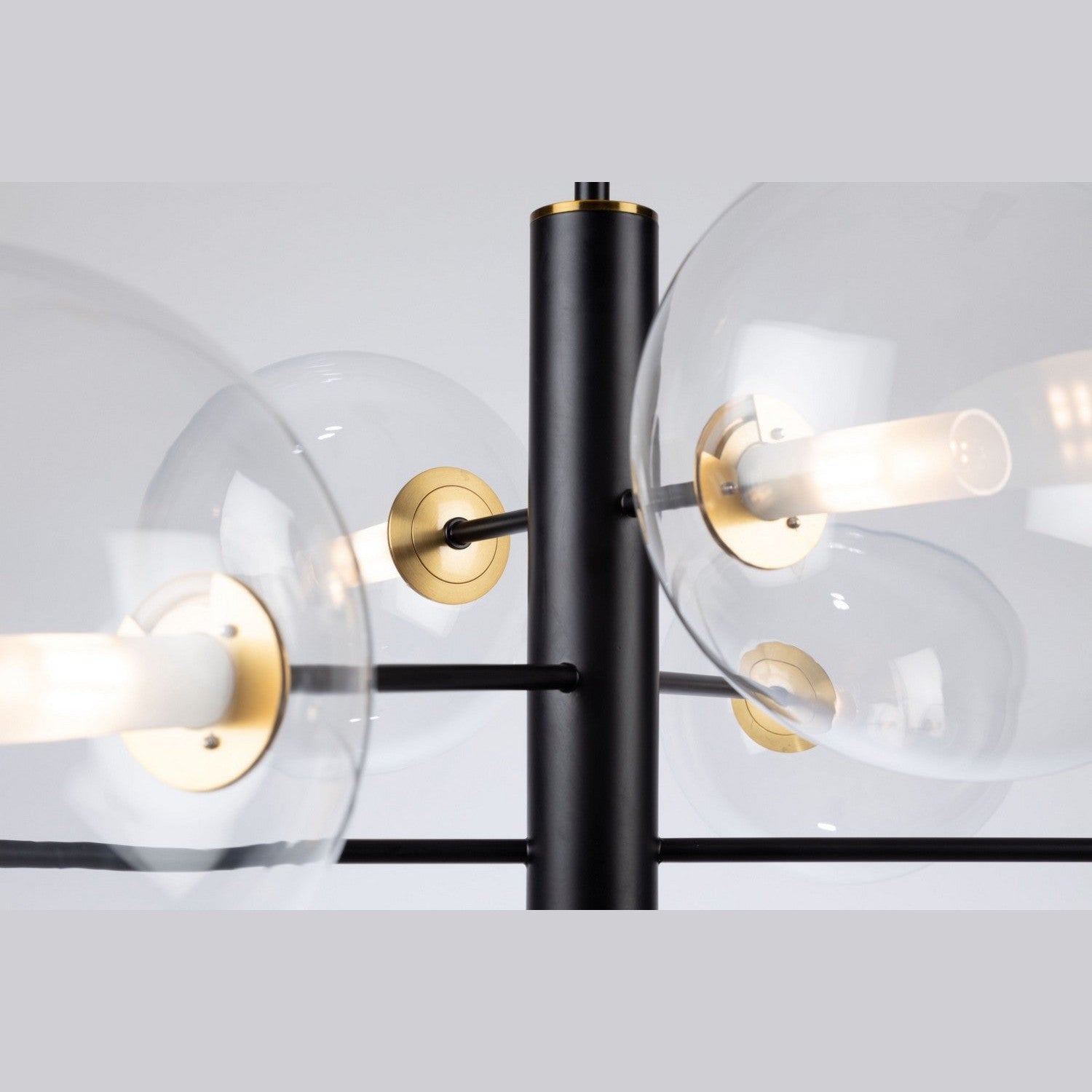 Artcraft - AC11766VB - Six Light Chandelier - Aurelia - Matte Black & Brass