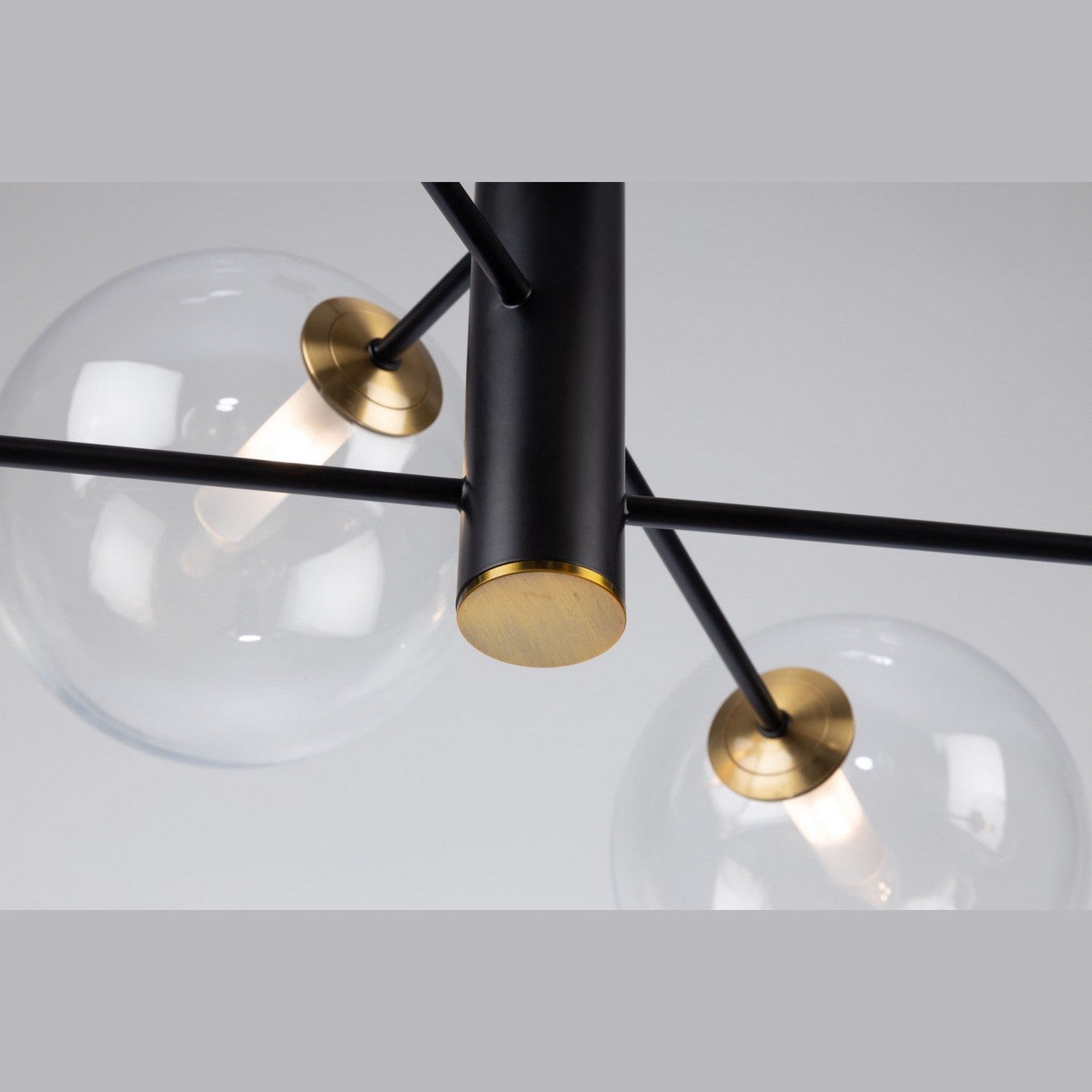 Artcraft - AC11766VB - Six Light Chandelier - Aurelia - Matte Black & Brass