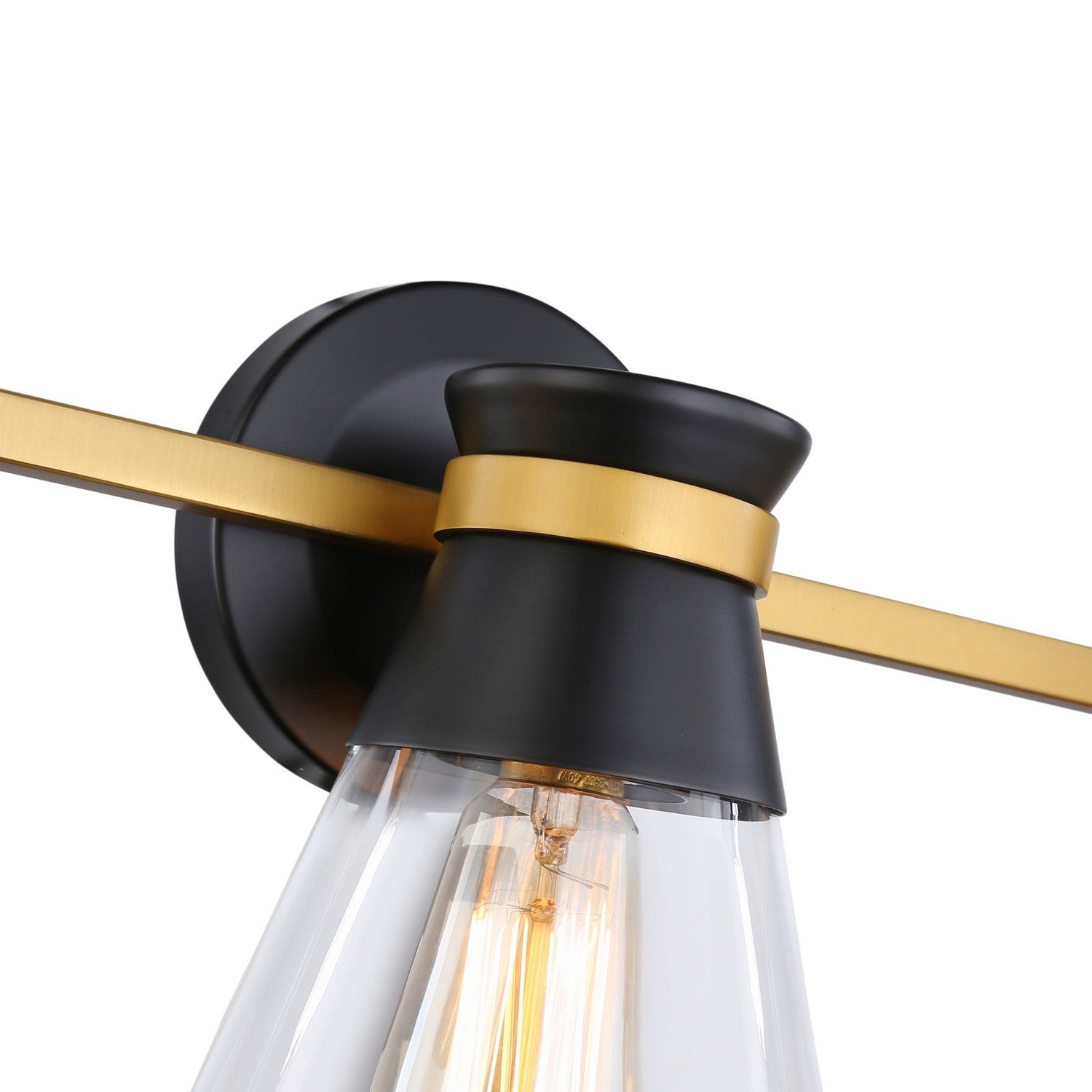 Artcraft - AC11803BB - Three Light Vanity - Kanata - Black & Brushed Brass