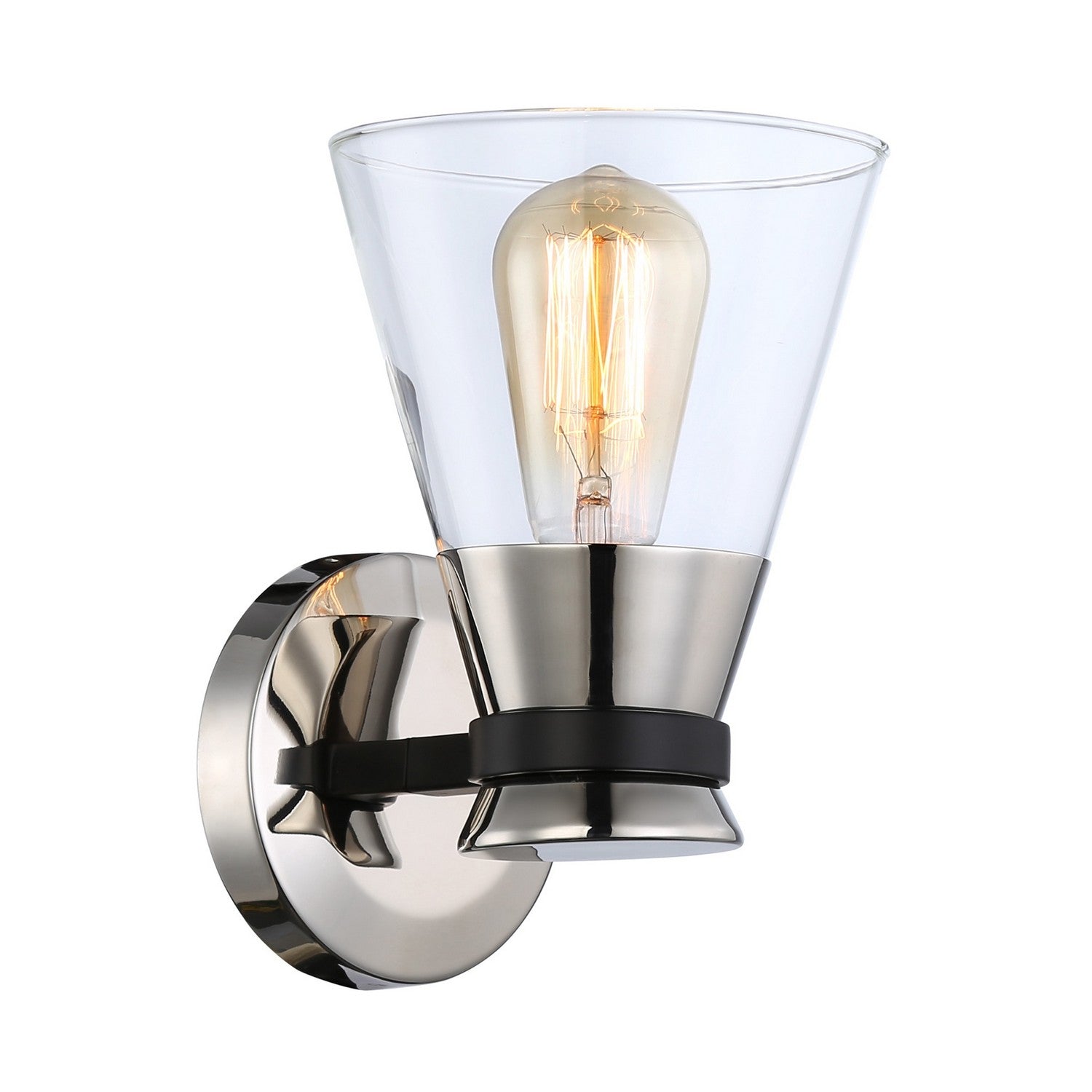 Artcraft - AC11801NB - One Light Wall Sconce - Kanata - Polished Nickel