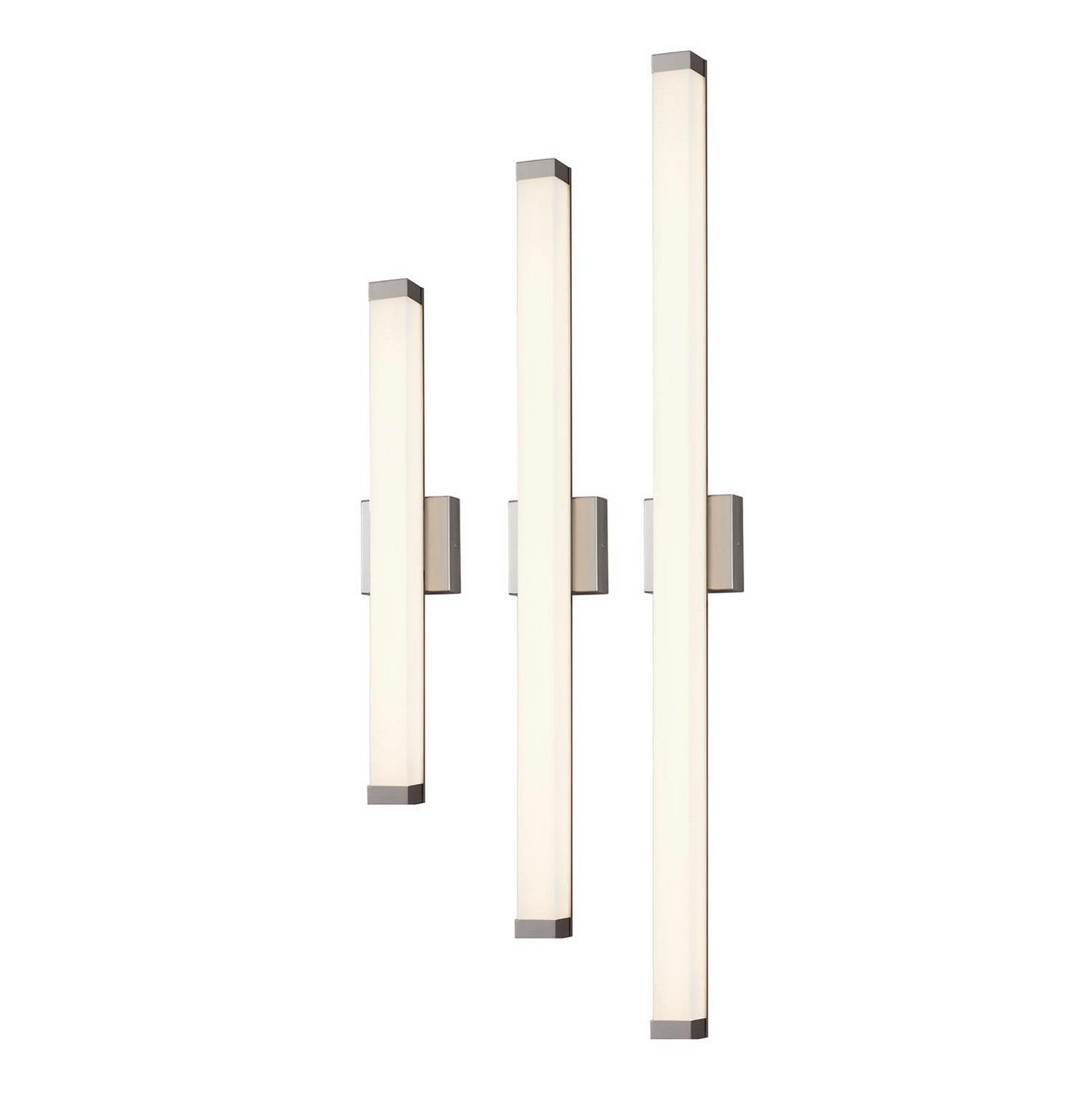 Justice Designs - ACR-9007-OPAL-NCKL - LED Linear Wall/Bath - Acryluxe - Brushed Nickel